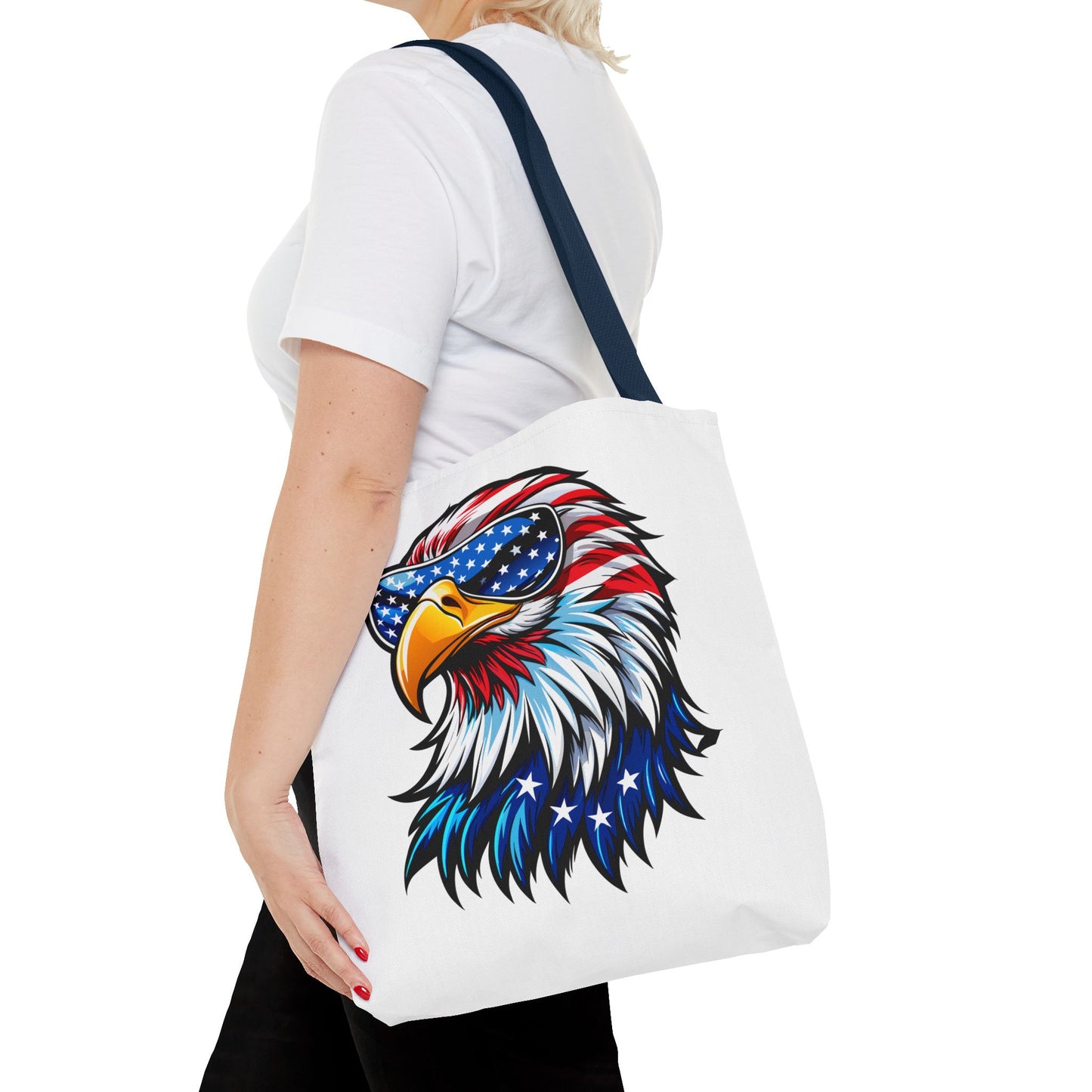 Princess Grace Patriotic Eagle Tote Bag Cool American Eagle Design for Fourth of July & Everyday Use
