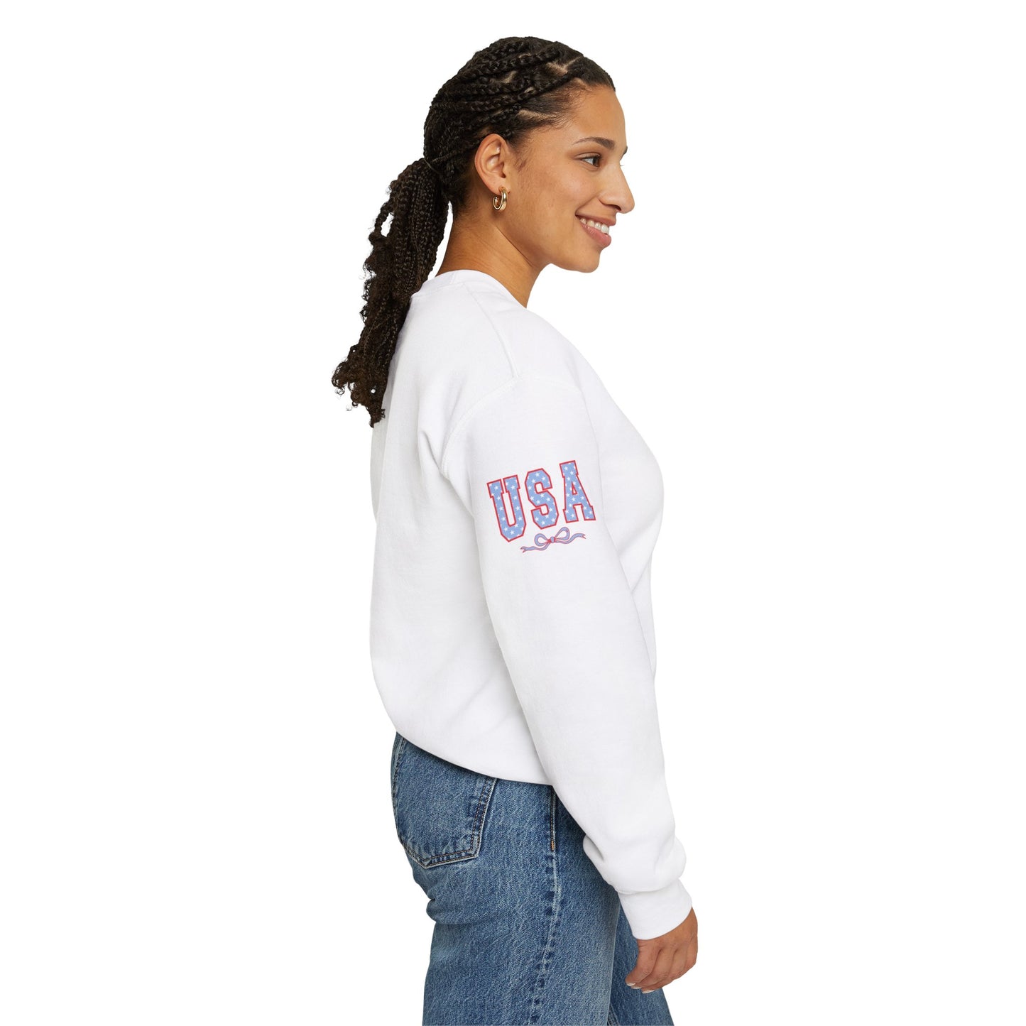 Princess Grace USA Patriotic Crewneck Sweatshirt for All Seasons