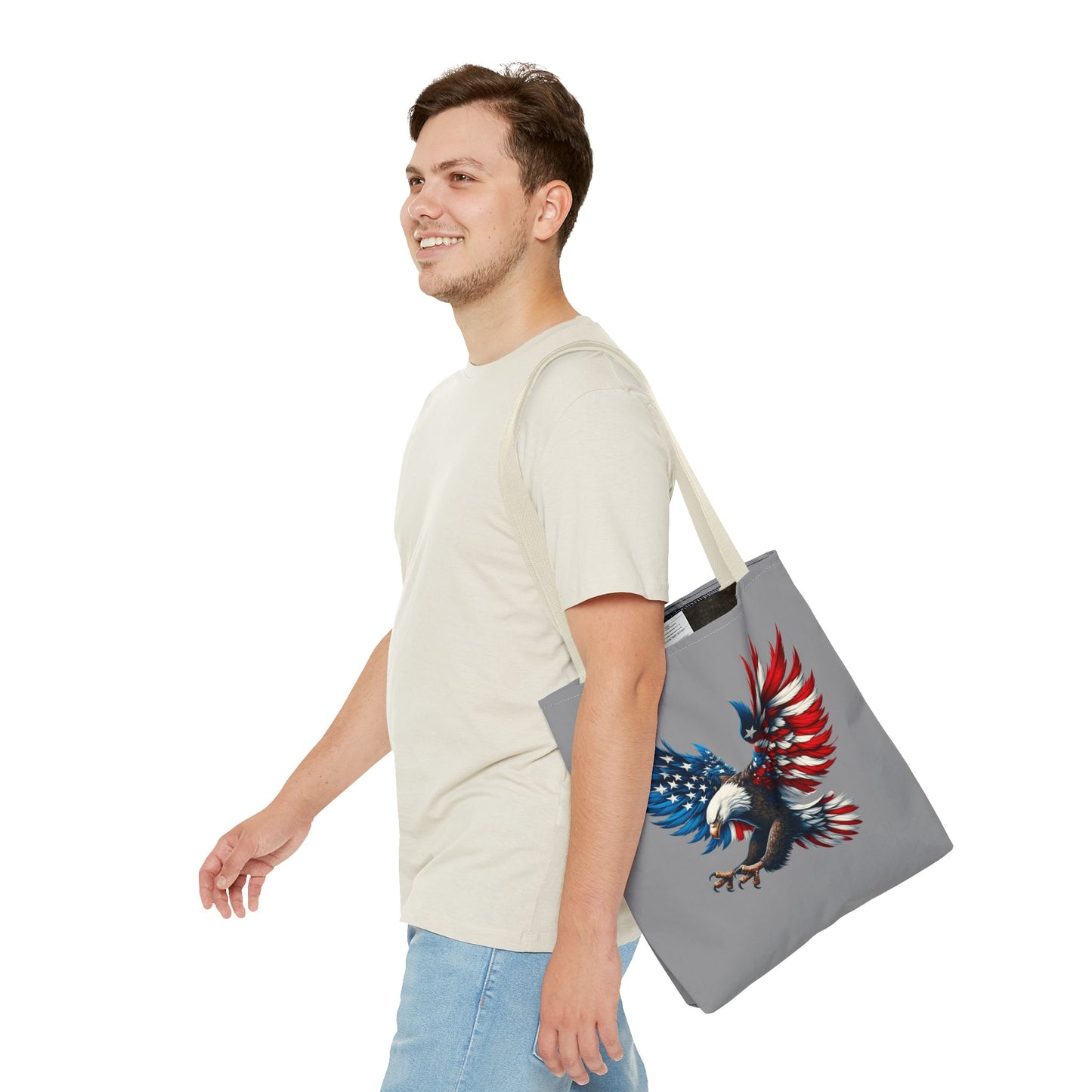 Princess Grace Patriotic Eagle Tote Bag USA Flag Design for Independence Day & Everyday Use
