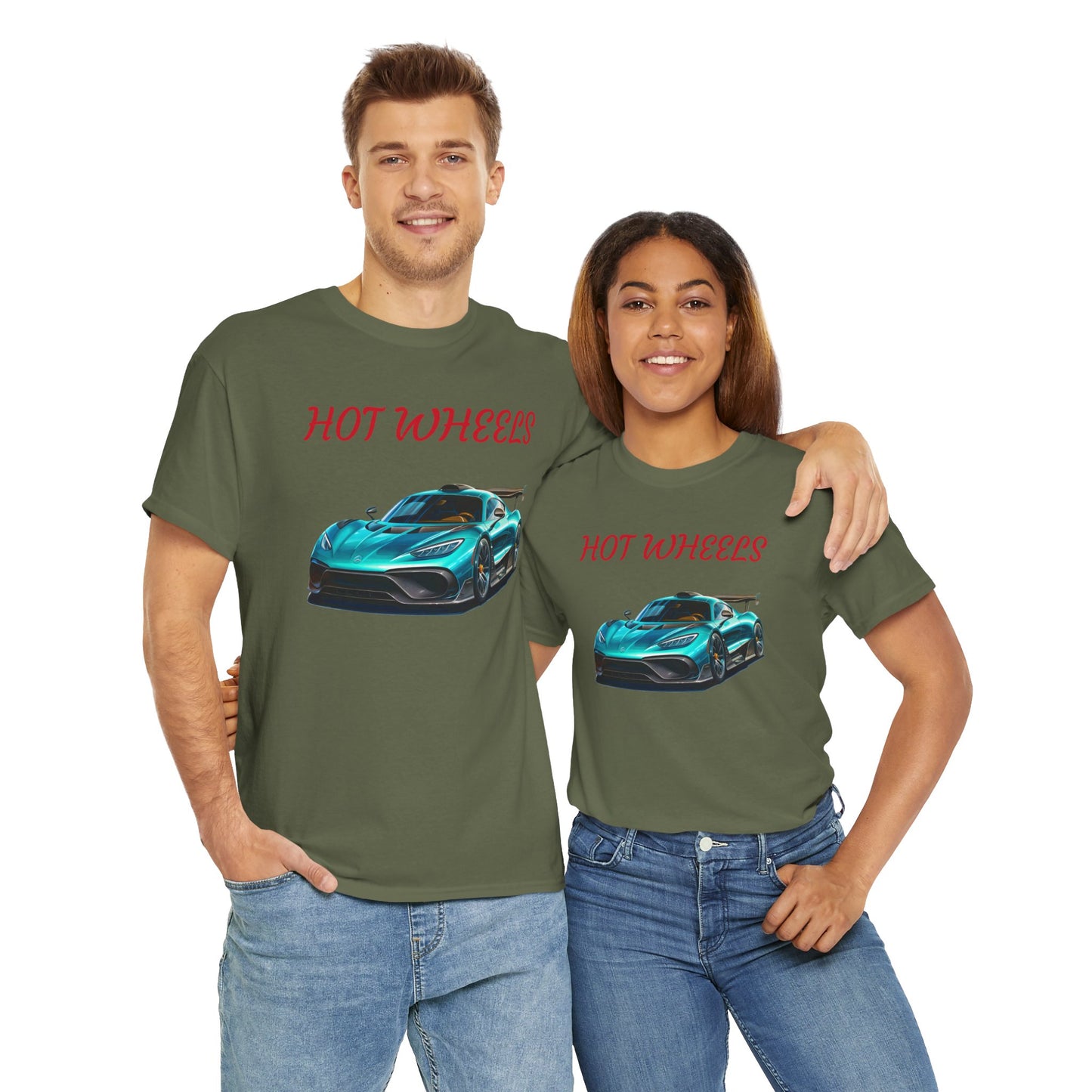 Princess Grace Hot Wheels Unisex Heavy Cotton Tee Cool Car Graphic T-Shirt for Automotive Enthusiasts