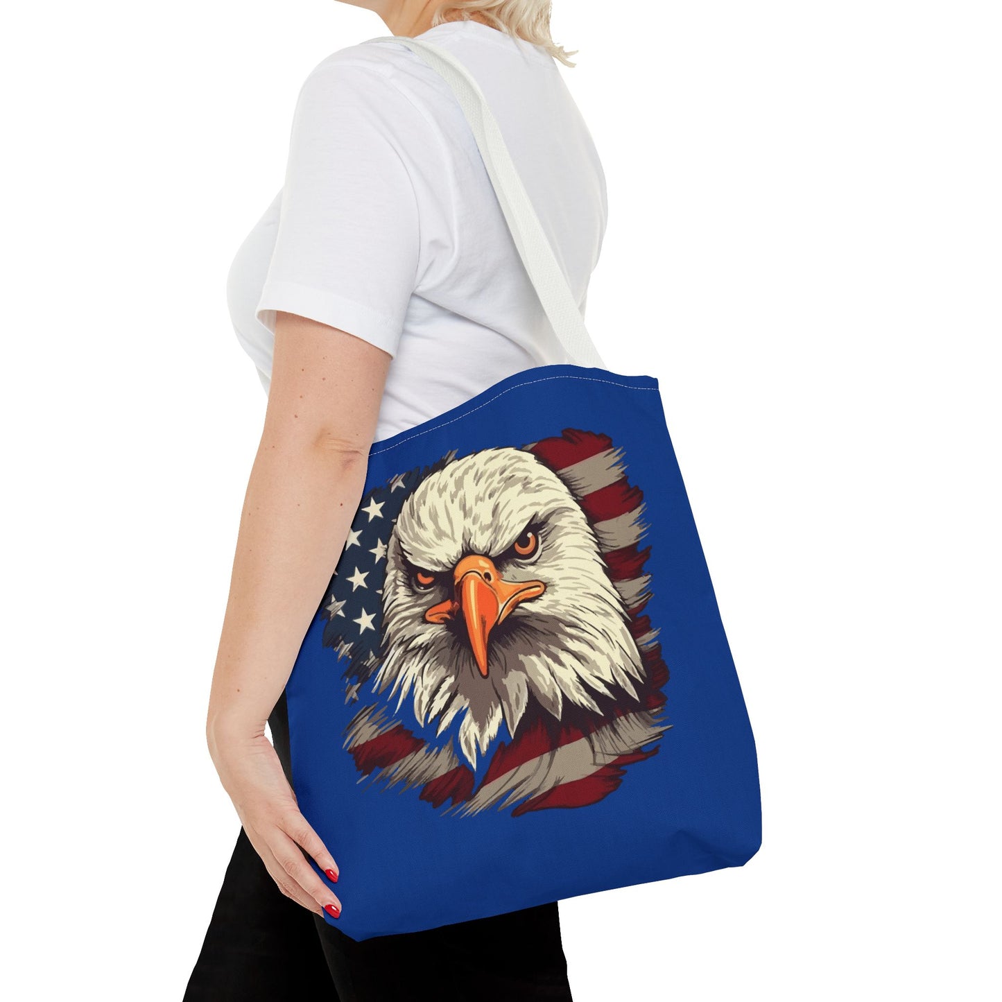 Princess Grace Patriotic Eagle Tote Bag American Flag Design