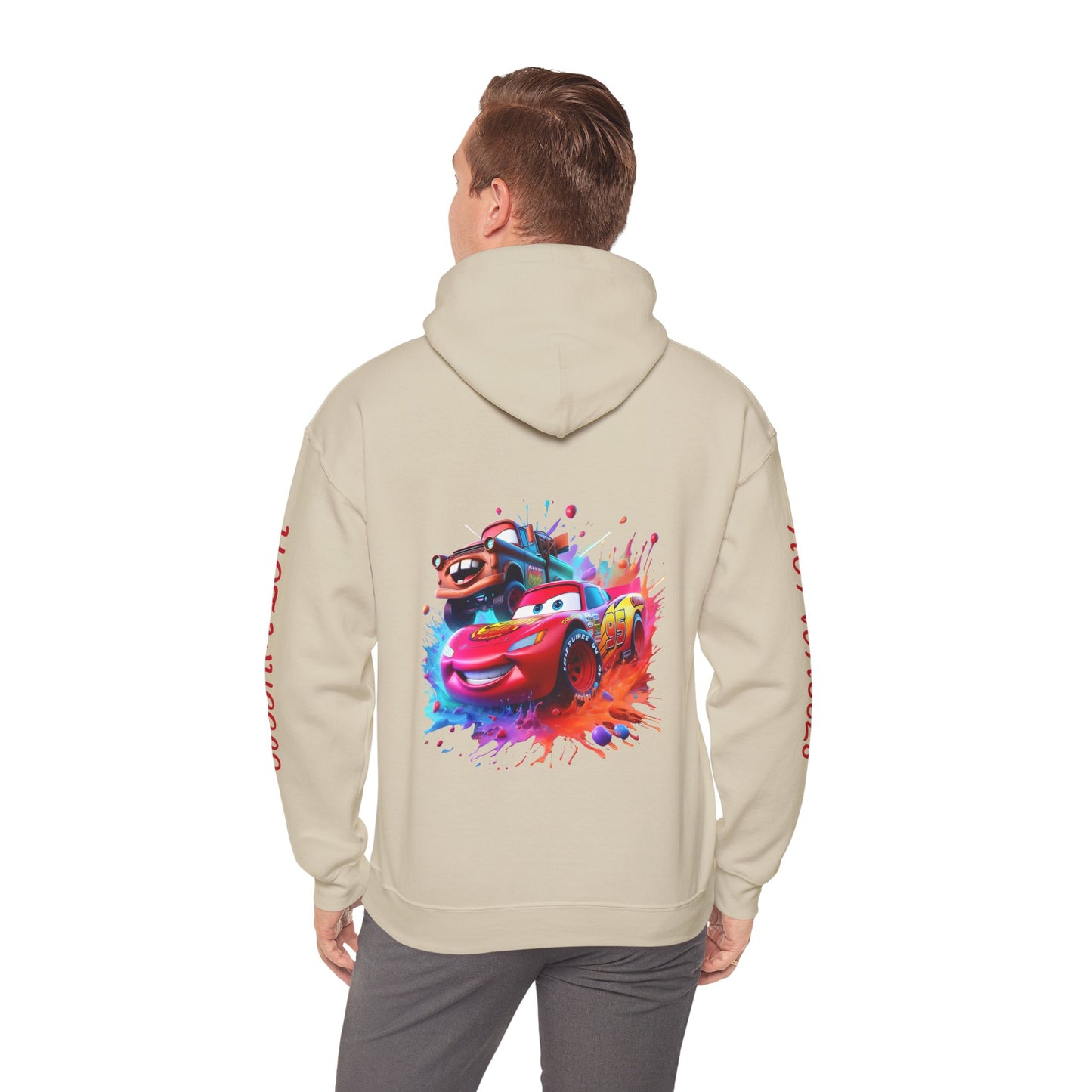 Princess Grace Hot Wheels Unisex Hoodie Retro Racing Design for Kids and Car Enthusiasts