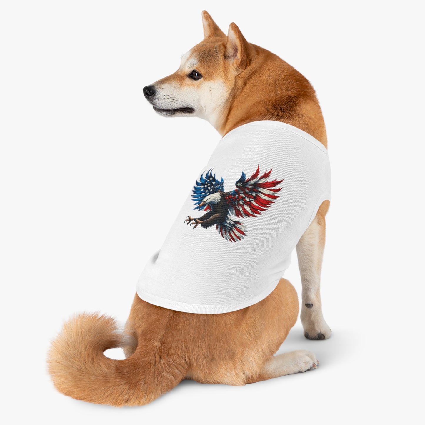 Princess Grace Patriotic Eagle Pet Tank Top Comfortable & Stylish Holiday Apparel for Dogs