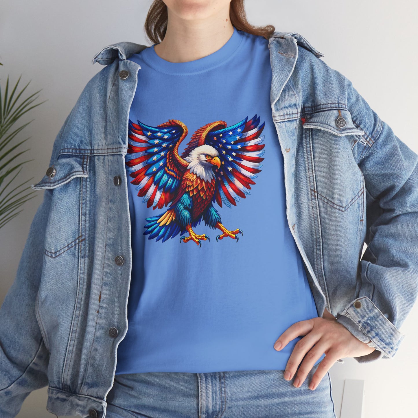 Princess Grace Patriotic Eagle Graphic Tee Unisex Heavy Cotton T-Shirt