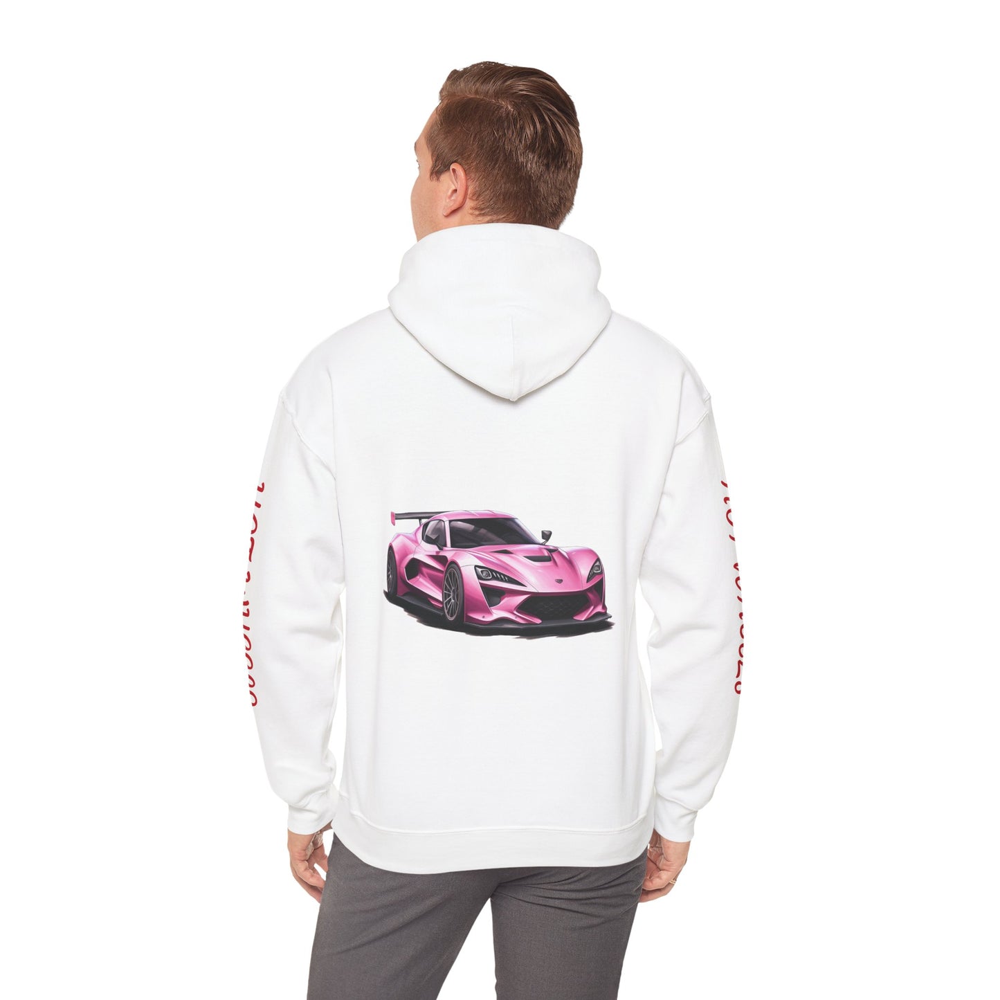 Princess Grace Hot Wheels Unisex Hoodie Stylish Pink Racing Car Design