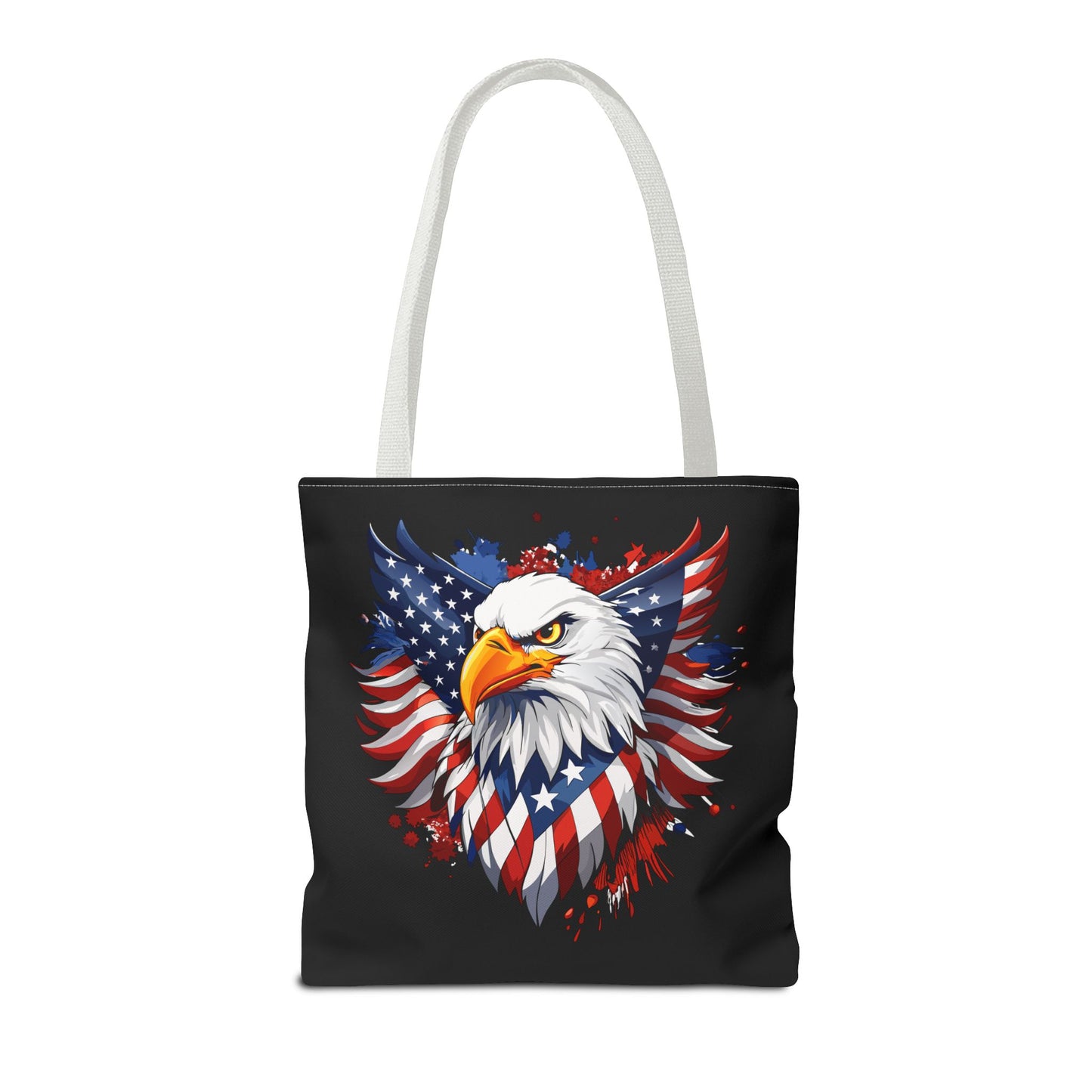 Princess Grace Patriotic Eagle Tote Bag American Flag Design for Fourth of July & Everyday Use