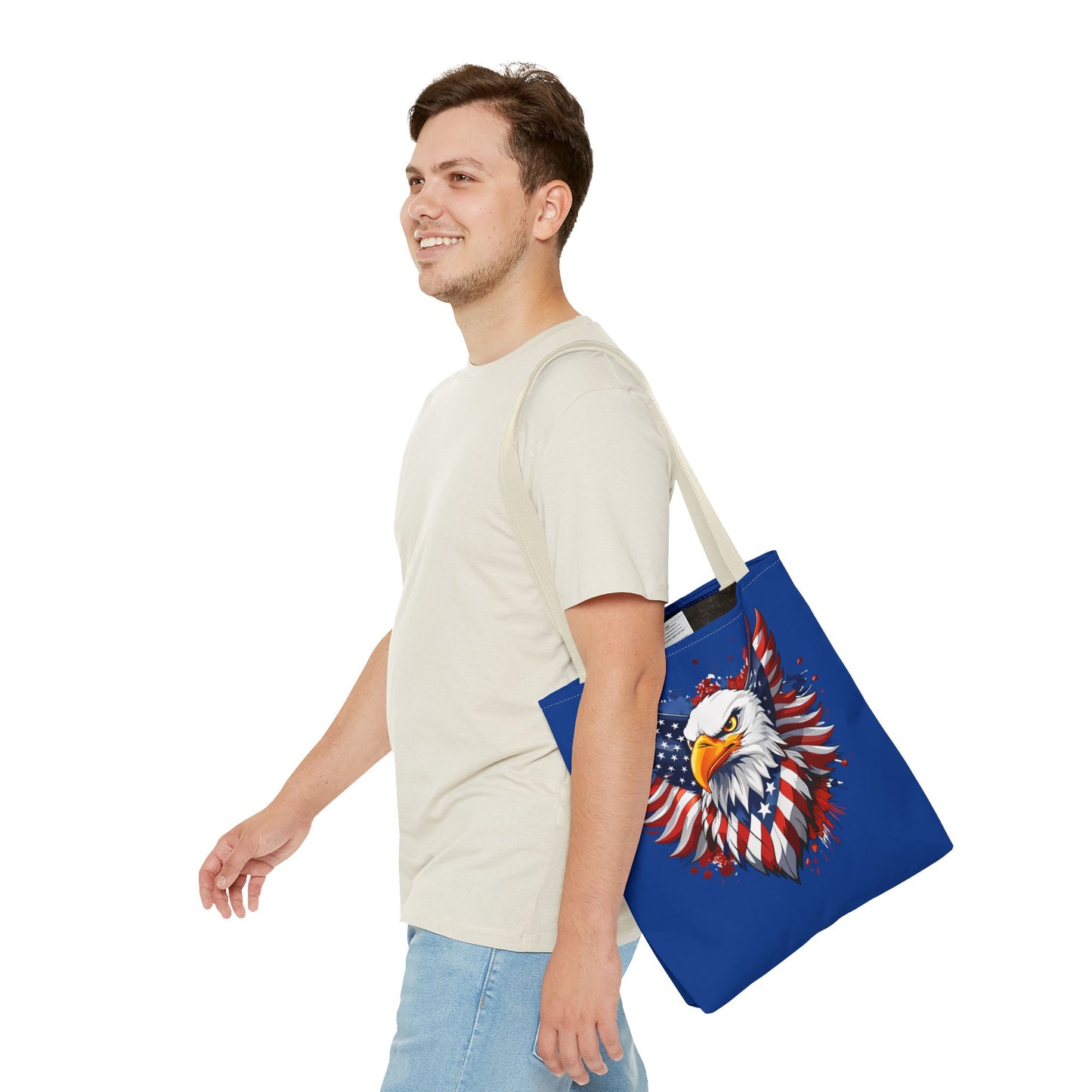 Princess Grace Patriotic Eagle Tote Bag USA Flag Design for Independence Day & Everyday Use