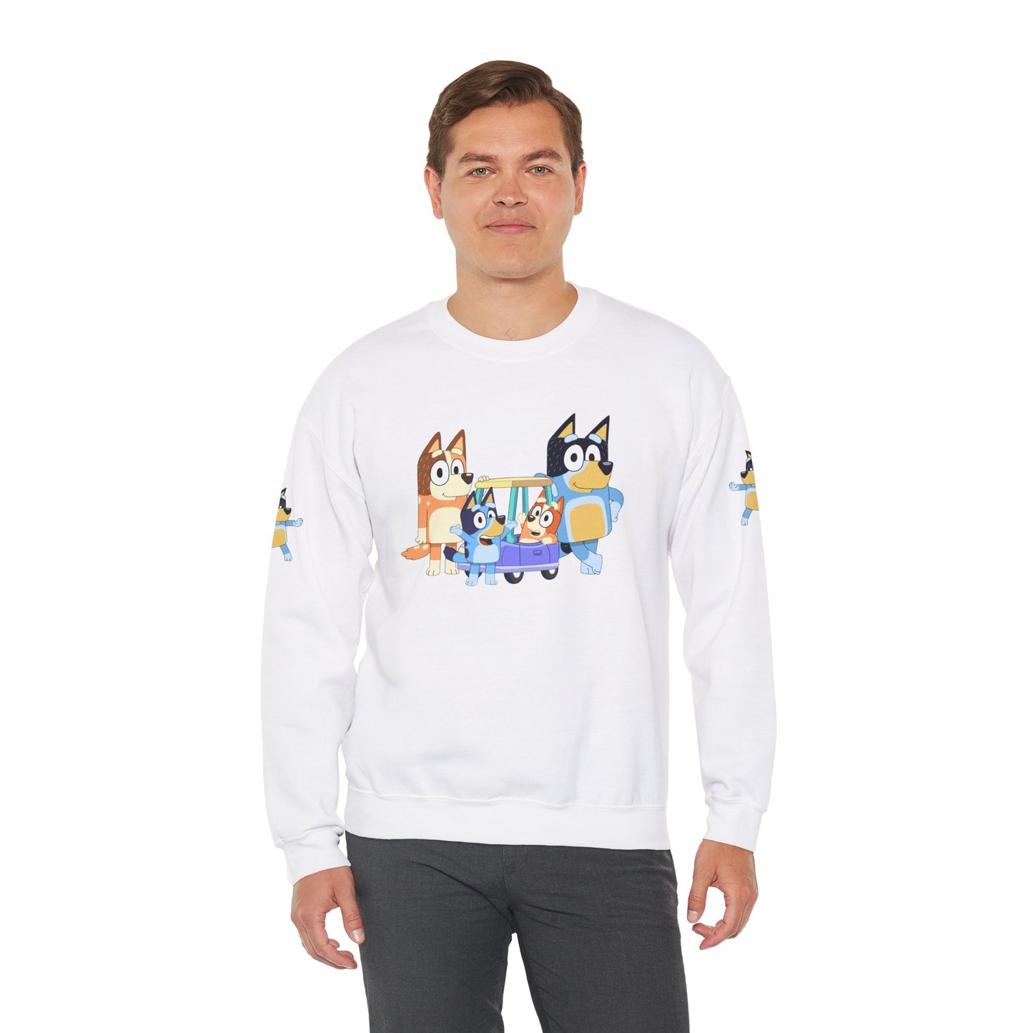 Princess Grace Bluey Cozy Cartoon Crewneck Sweatshirt for Kids and Families Perfect for Playtime and Pajama Days