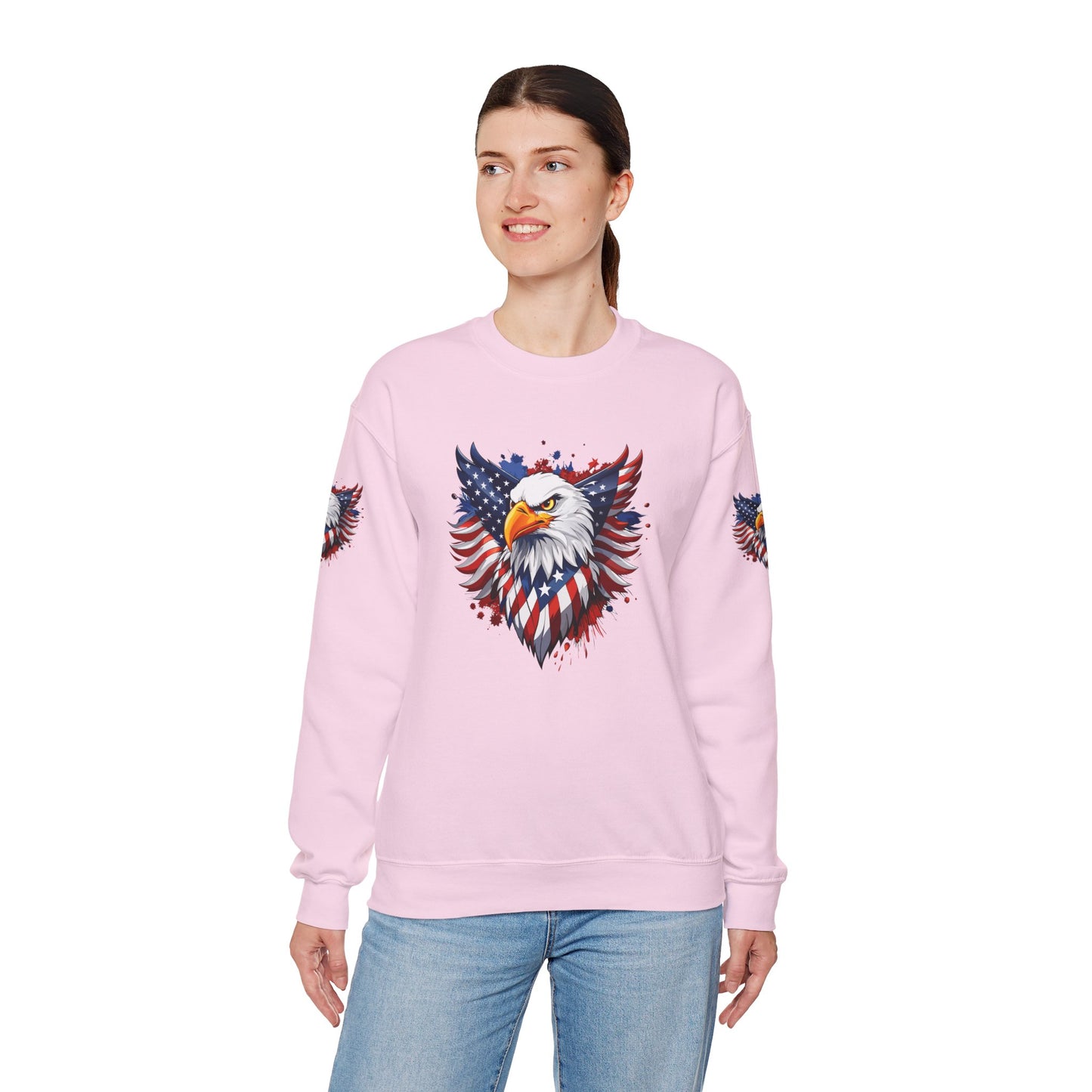 Princess Grace Patriotic Eagle Unisex Heavy Blend Crewneck Sweatshirt
