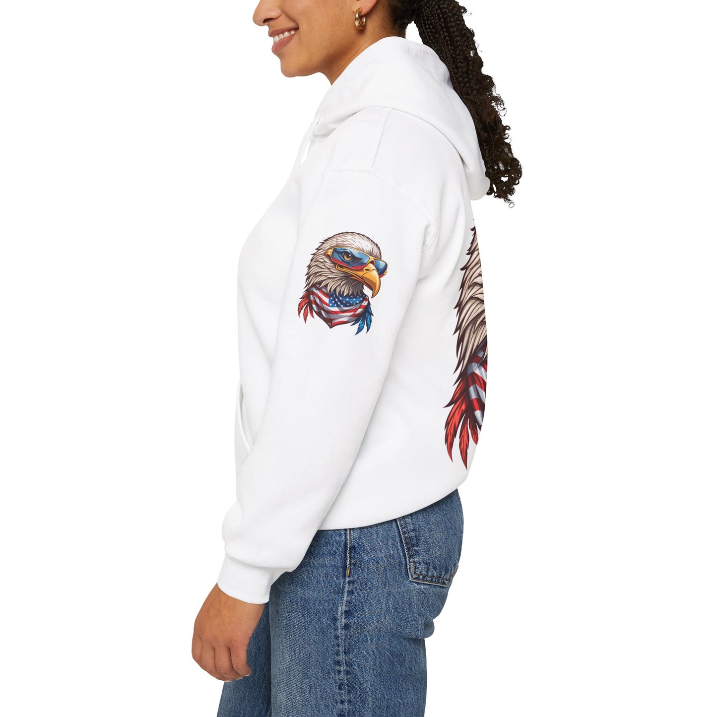 Princess Grace Patriotic American Eagle Hoodie Unisex Heavy Blend Sweatshirt