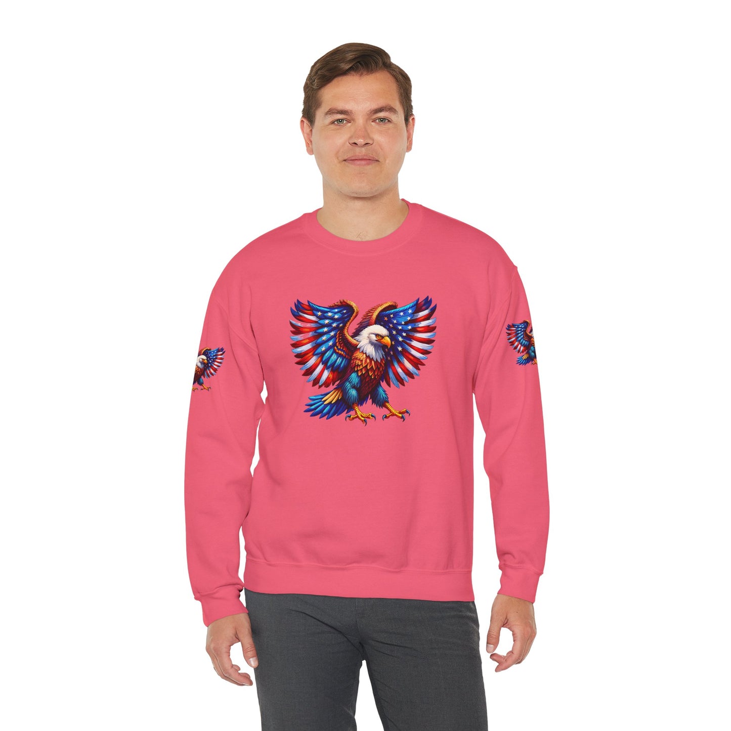 Princess Grace Eagle Wings Unisex Crewneck Sweatshirt Patriotic Graphic Pullover