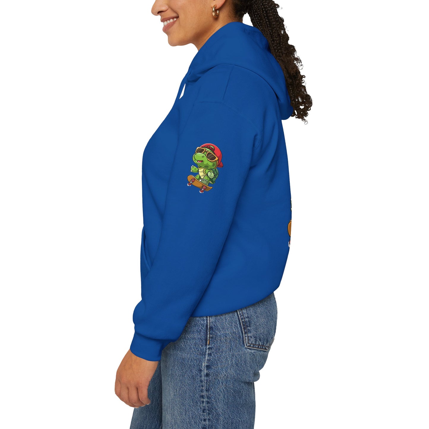 Princess Grace Cool Skateboarding Turtle Unisex Hoodie Fun and Stylish