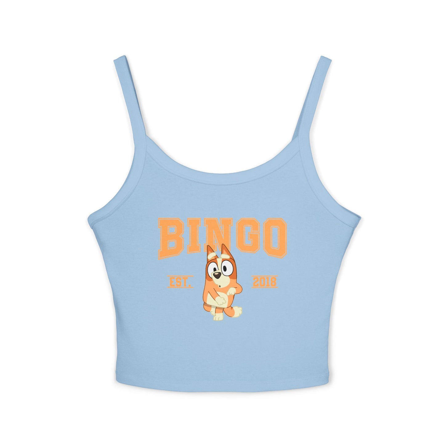 Princess Grace Bluey Fun Graphic Spaghetti Strap Tank Top