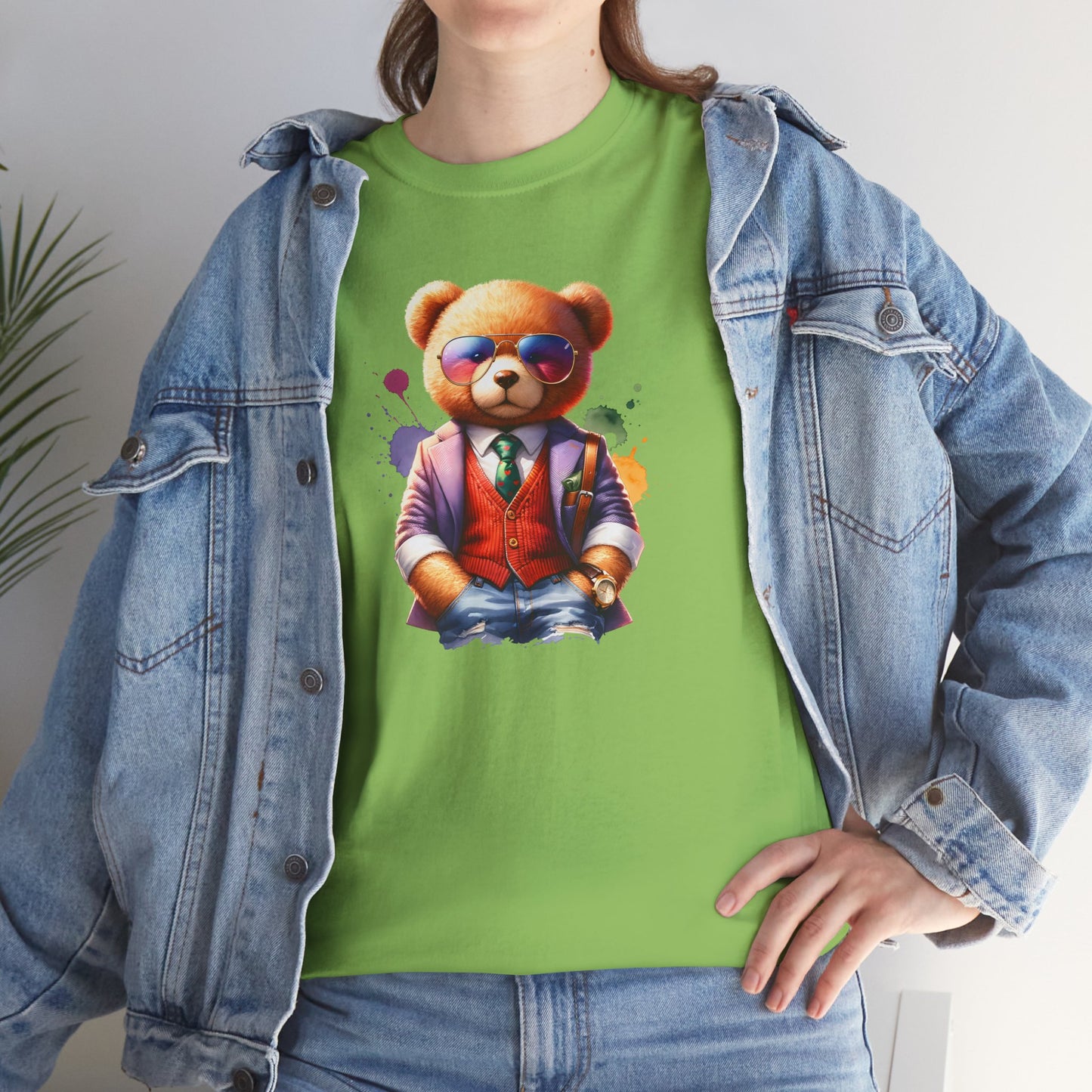 Princess Grace Trendy Teddy Bear Graphic Unisex Heavy Cotton Tee