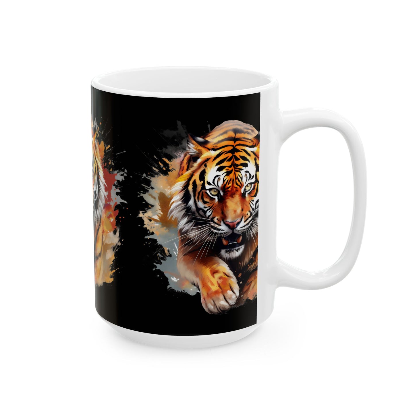 Princess Grace Majestic Tiger Ceramic Mug Perfect for Animal Lovers and Gift Givers