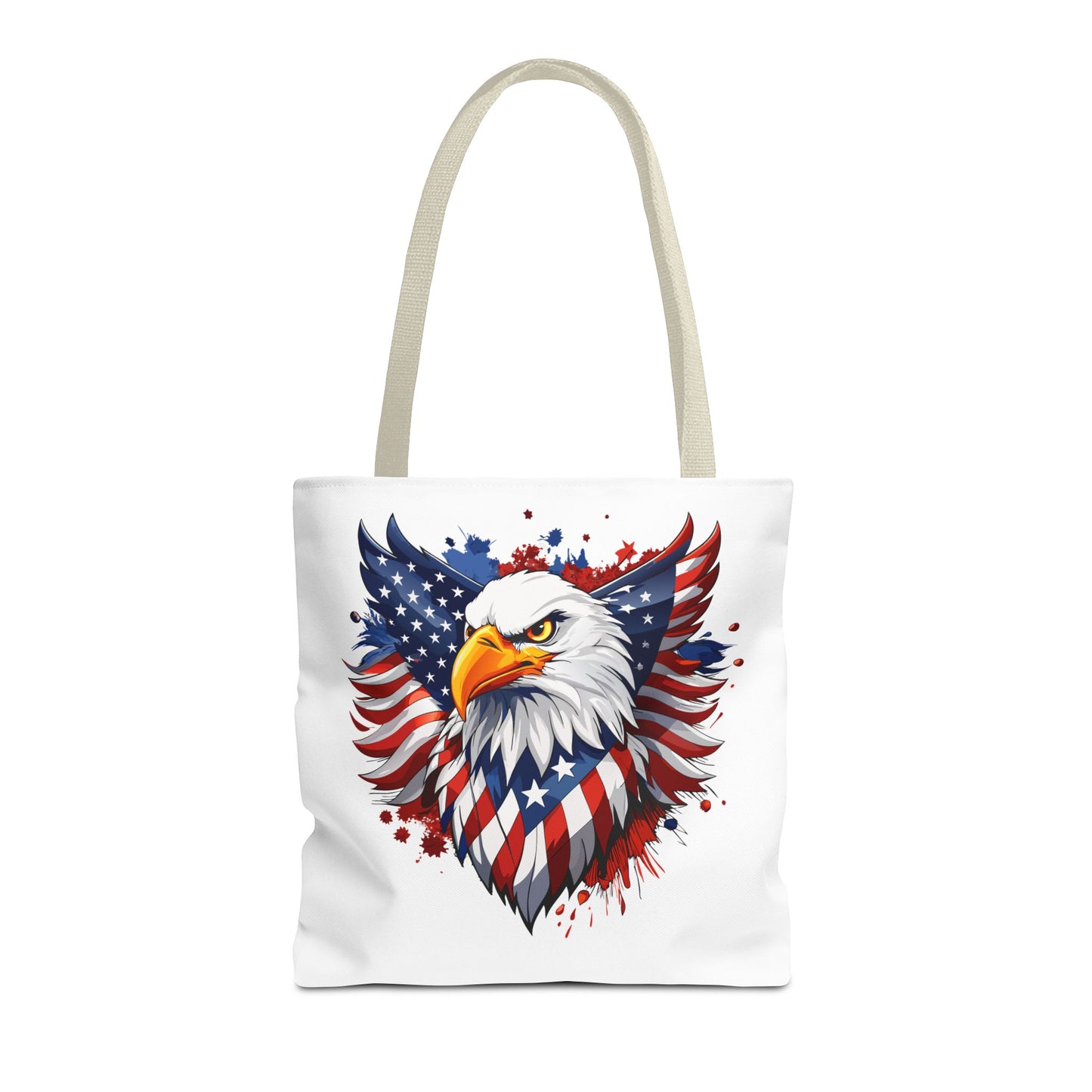 Princess Grace Patriotic Eagle Tote Bag Red White and Blue Design for Independence Day