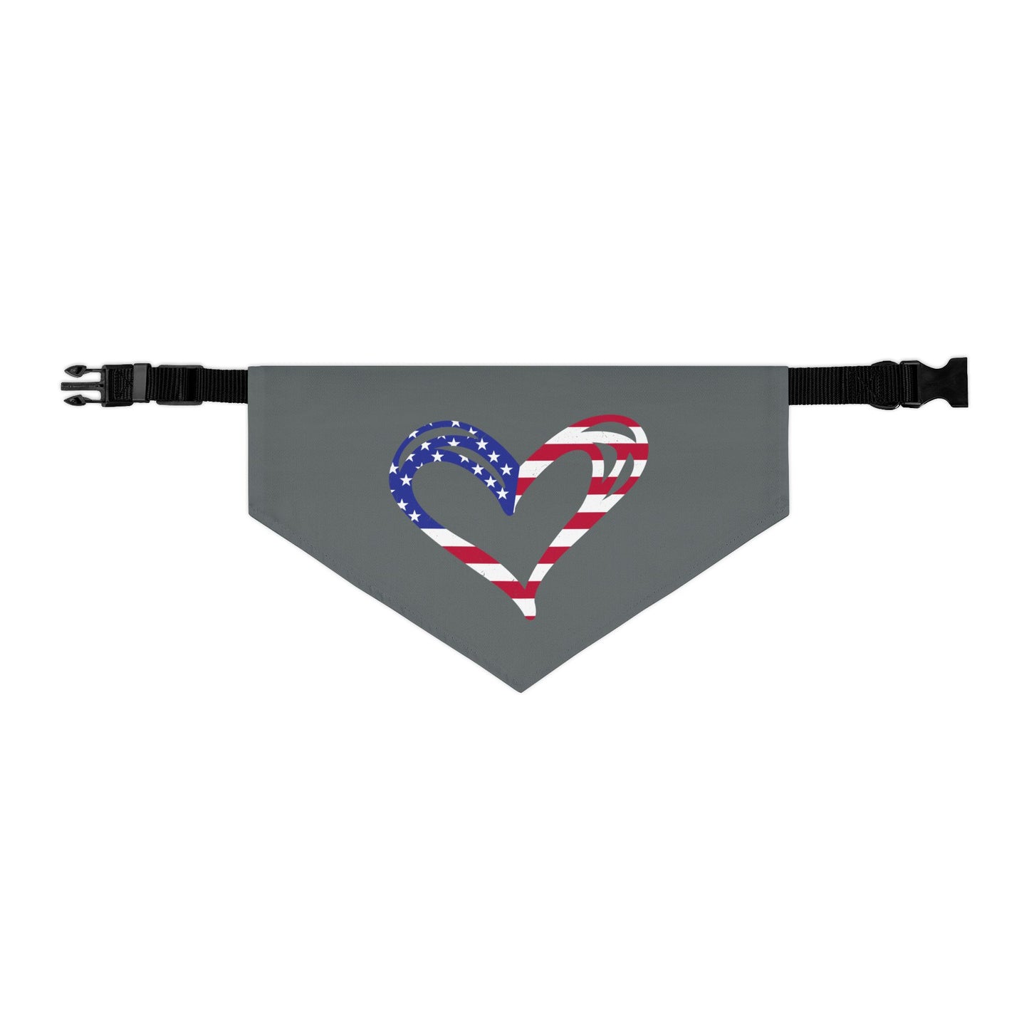 Princess Grace Patriotic Pet Bandana Collar Heart Design for Dog Lovers