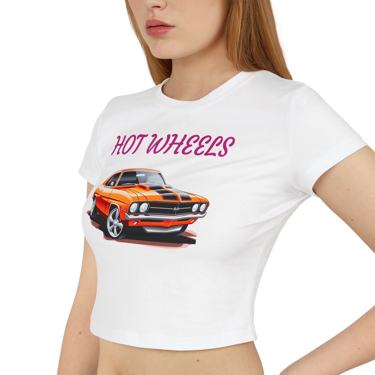 Princess Grace Vintage Hot Wheels Women's Baby Tee Retro Car Graphic Crop Top