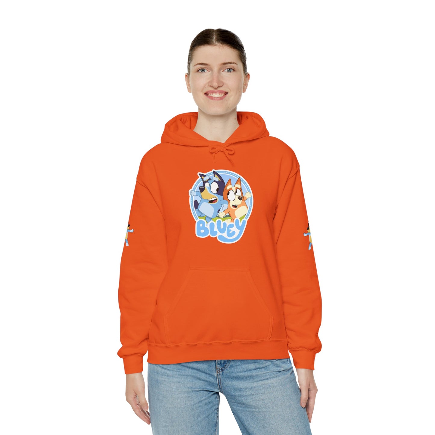 Princess Grace Bluey Unisex Heavy Blend Hoodie Cozy Cartoon Sweatshirt for Kids & Adults