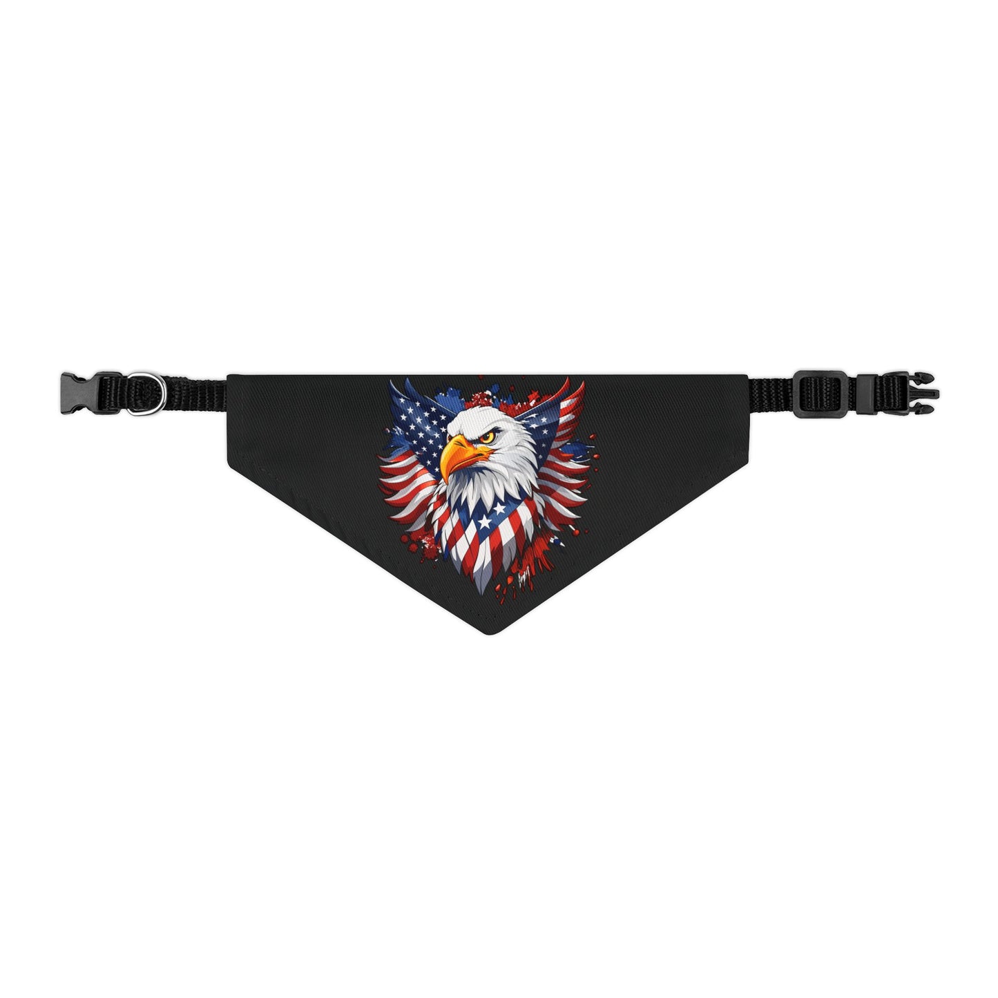 Princess Grace Patriotic Eagle Pet Bandana Collar American Flag Design for Dogs