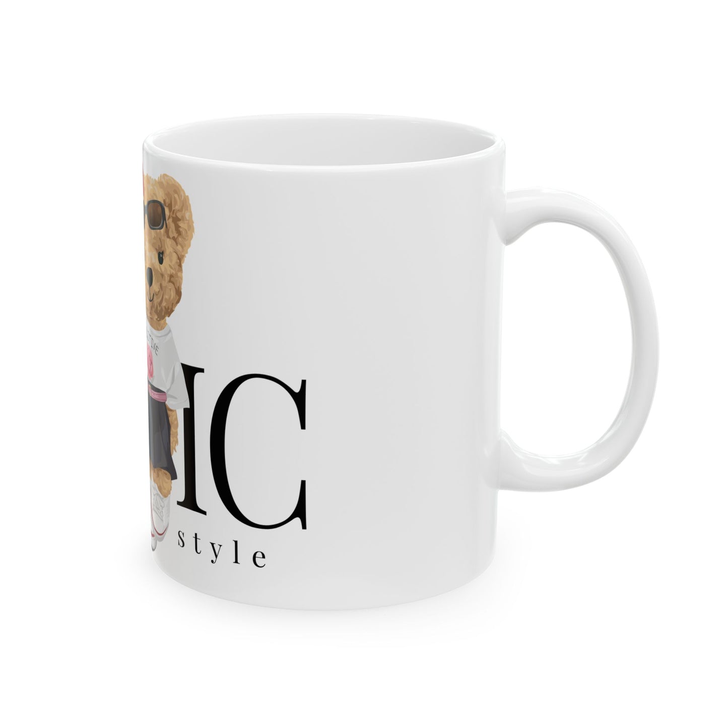 Princess Grace Cute Positive Bear Ceramic Mug Chic Style 11oz & 15oz