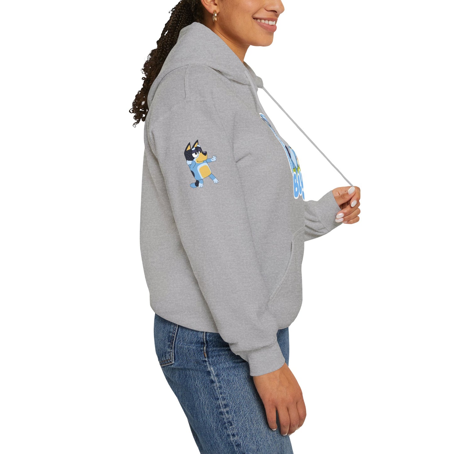 Princess Grace Bluey Unisex Heavy Blend Hoodie Cozy Cartoon Sweatshirt for Kids & Adults