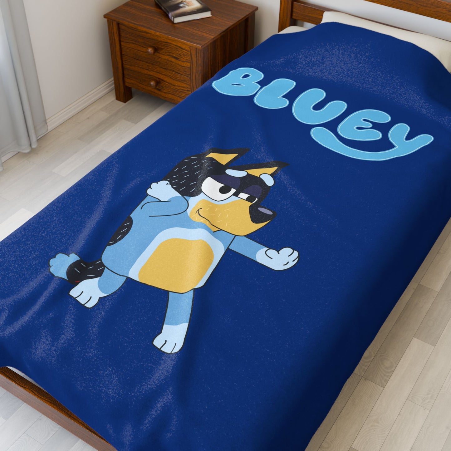 Princess Grace Bluey Velveteen Plush Blanket Cozy Kids Throw for Home & Playtime