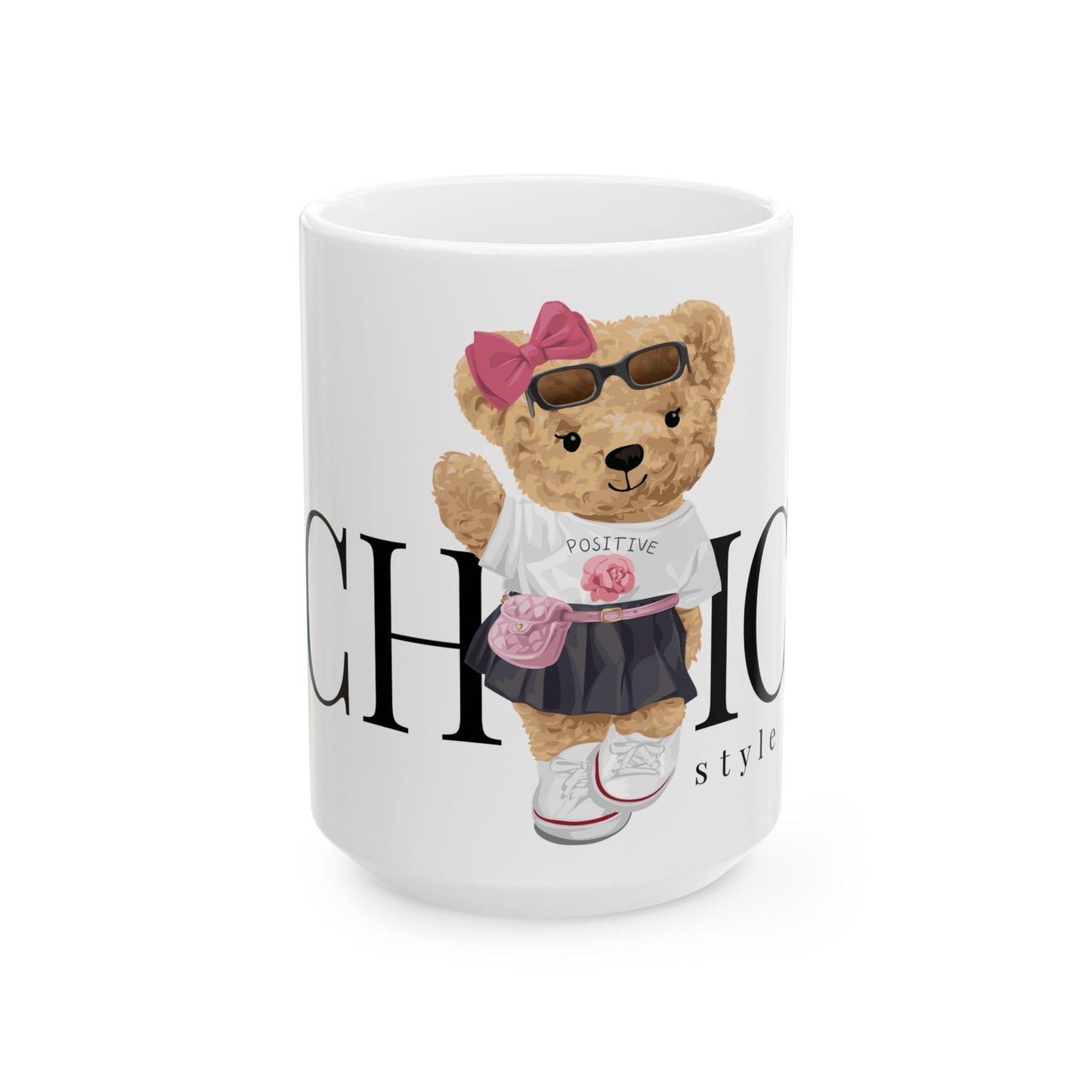 Princess Grace Cute Positive Bear Ceramic Mug Chic Style 11oz & 15oz