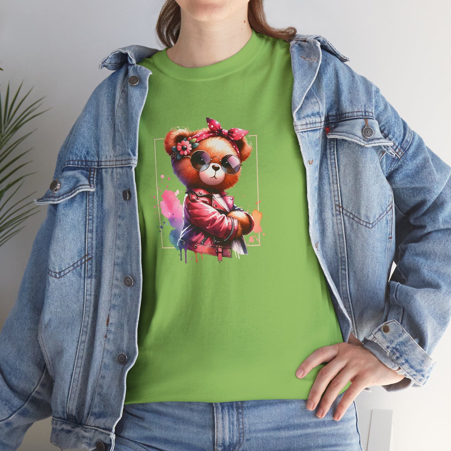 Princess Grace Cool Bear Graphic Unisex Heavy Cotton Tee Perfect for Casual Wear