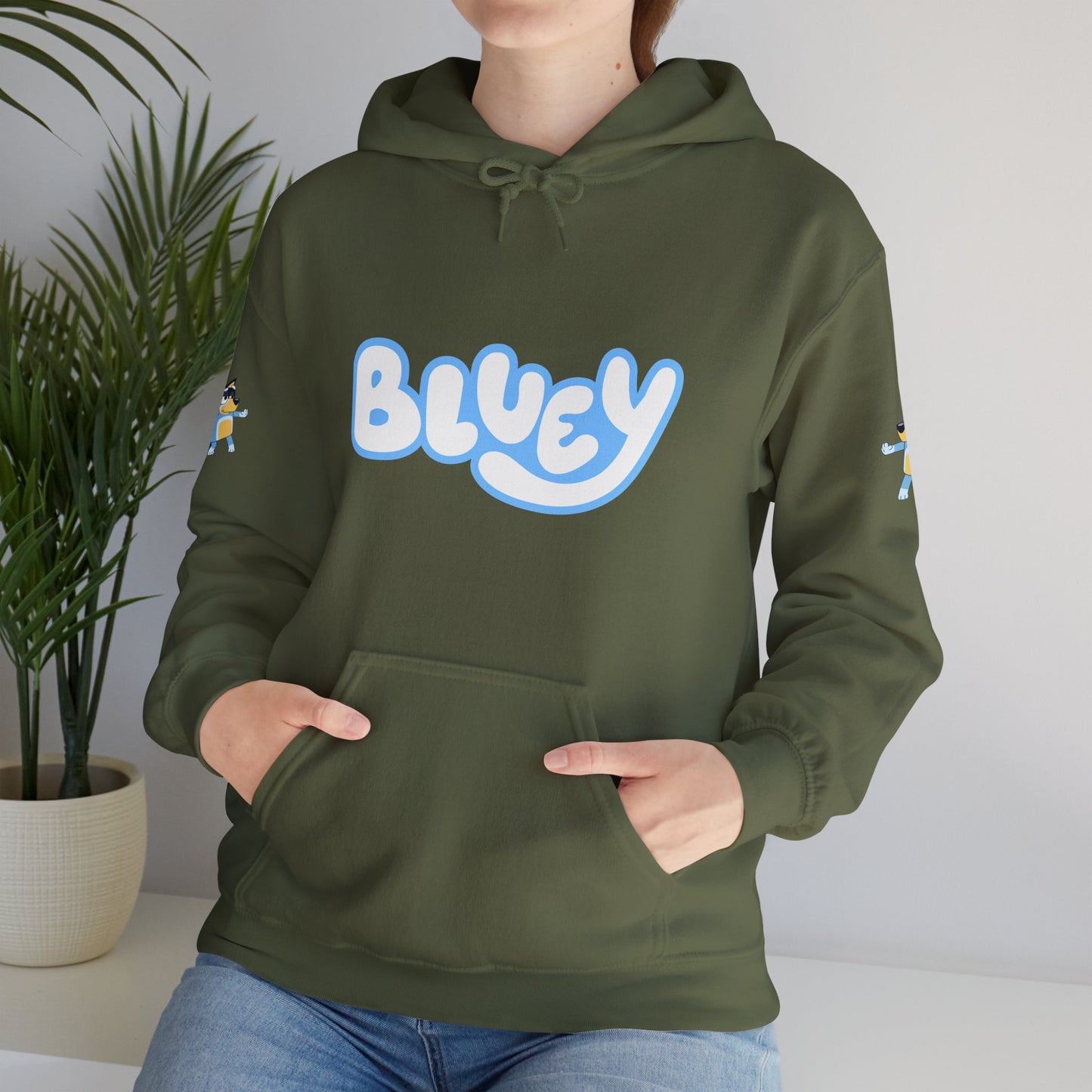 Princess Grace Bluey Unisex Heavy Blend Hoodie Cozy Cartoon Sweatshirt for Kids & Adults