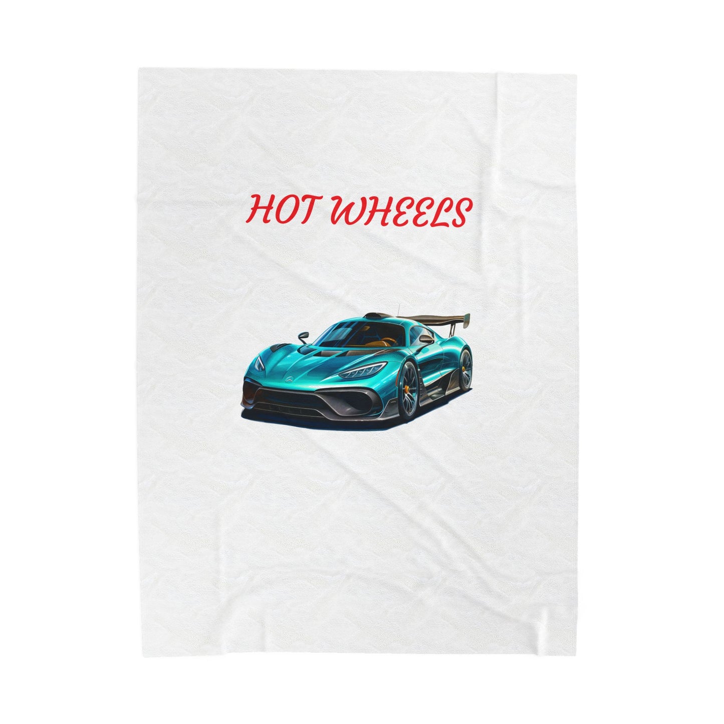 Princess Grace Hot Wheels Velveteen Plush Blanket Cozy Automotive Throw for Car Lovers