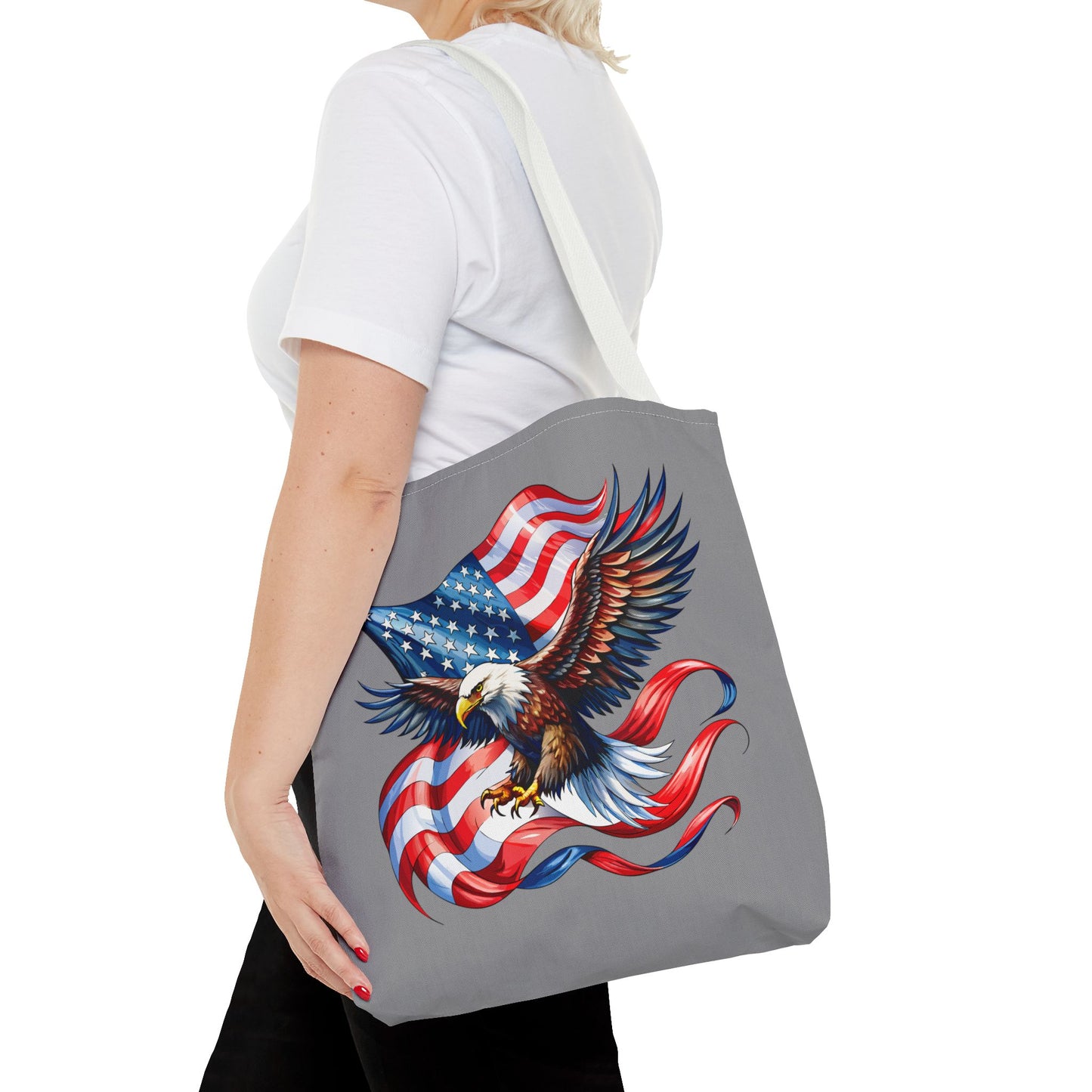 Princess Grace Patriotic Eagle Tote Bag Perfect for Fourth of July and Memorial Day