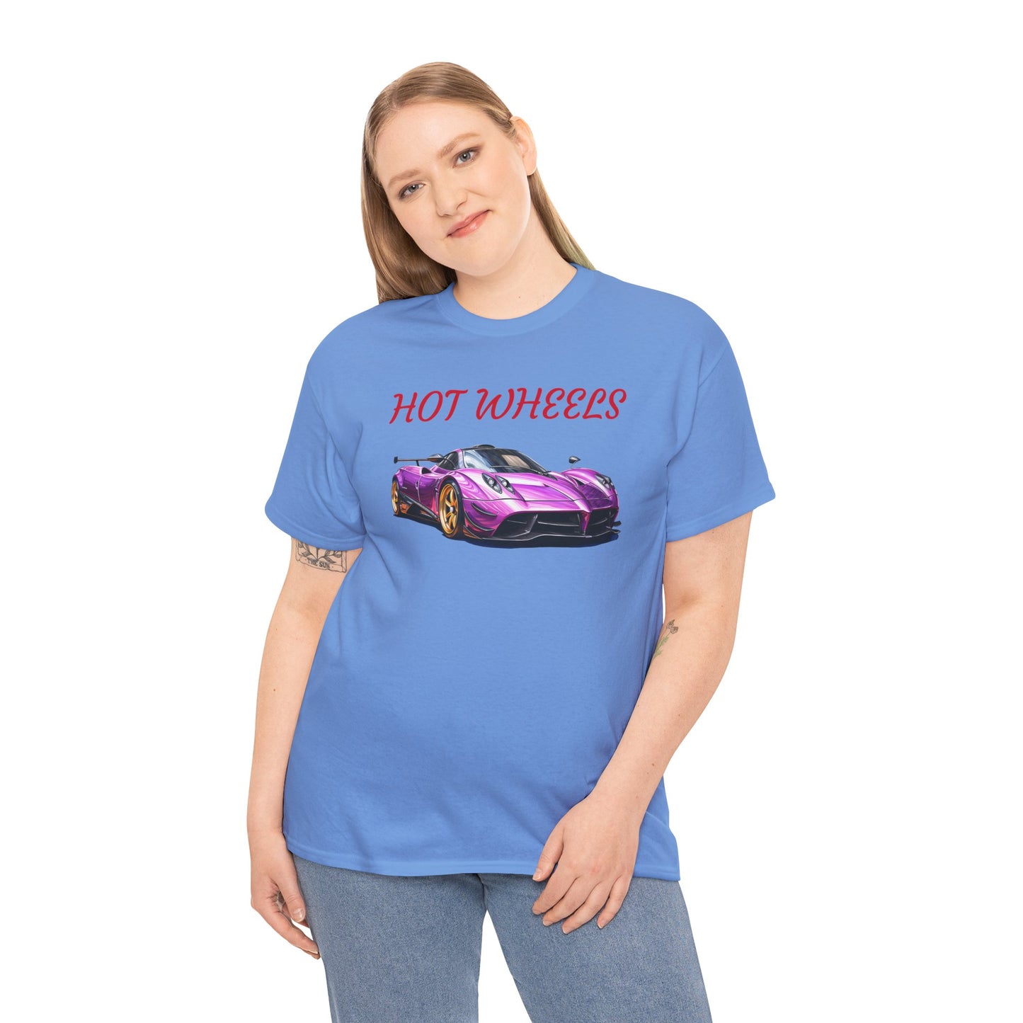 Princess Grace Hot Wheels Unisex Heavy Cotton Tee Retro Car Graphic T-Shirt for Auto Enthusiasts
