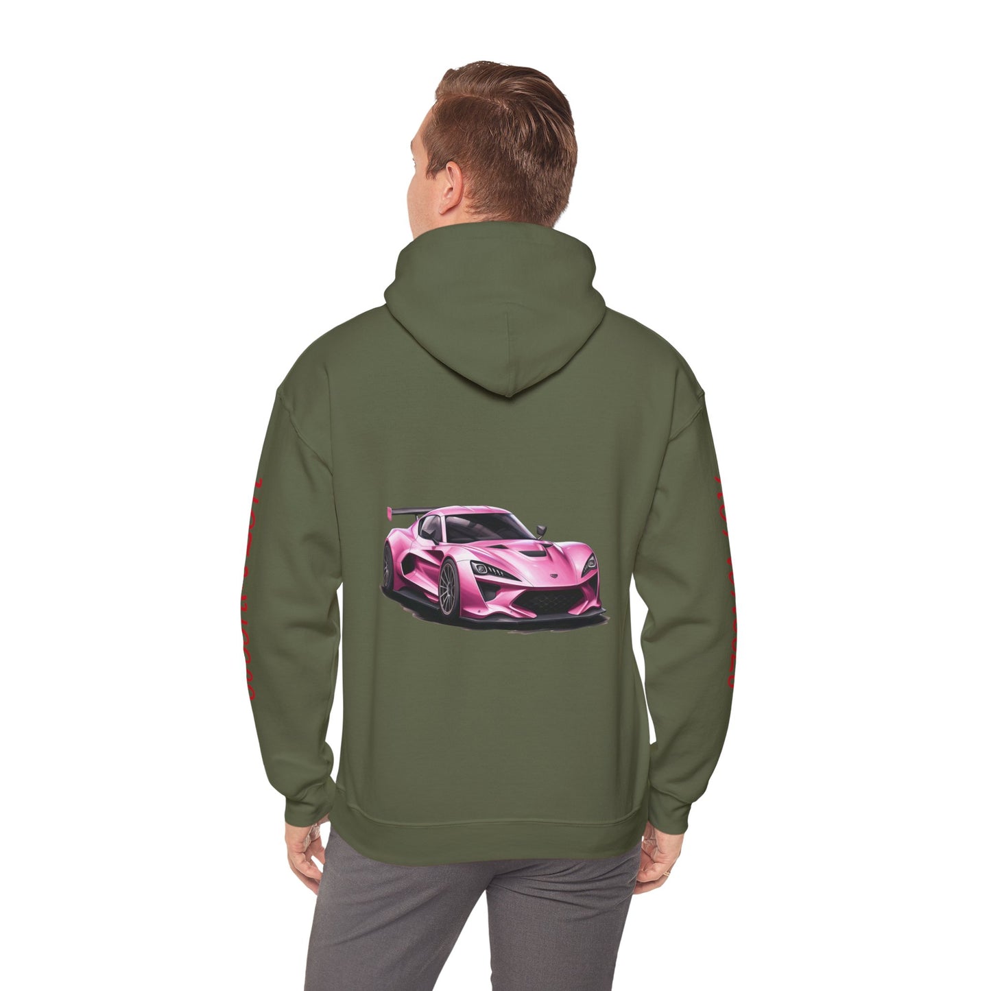 Princess Grace Hot Wheels Unisex Hoodie Stylish Pink Racing Car Design