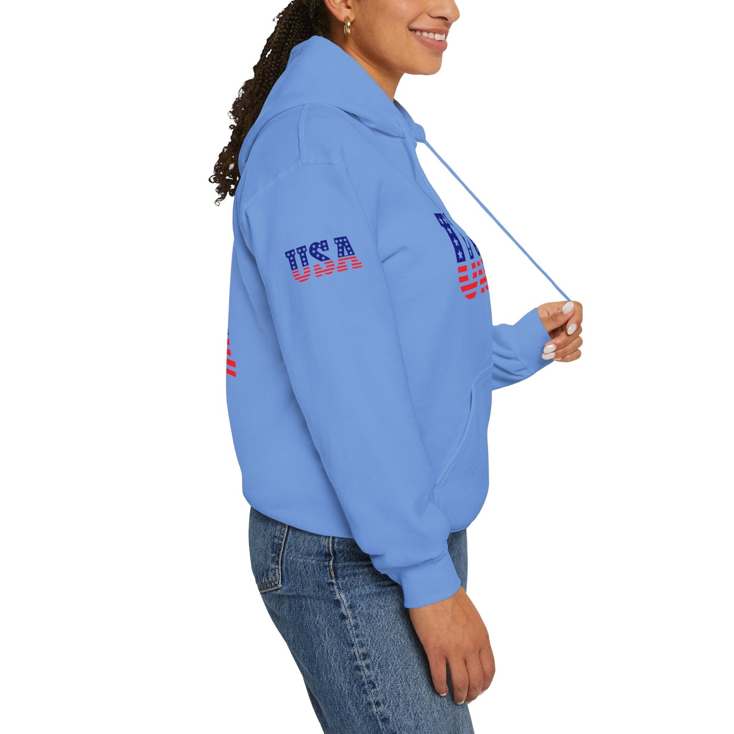 Princess Grace USA Proud Unisex Heavy Blend Hooded Sweatshirt Patriotic Eagle Design