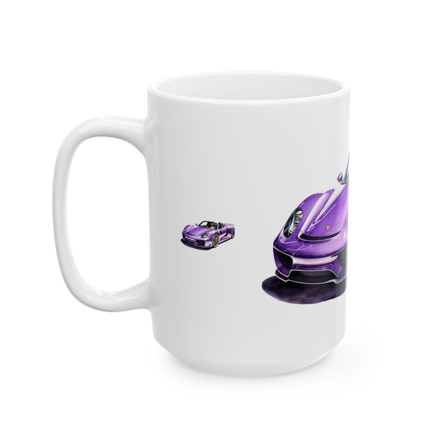 Princess Grace Purple Sports Car Ceramic Mug 11oz & 15oz Coffee Cups for Car Enthusiasts