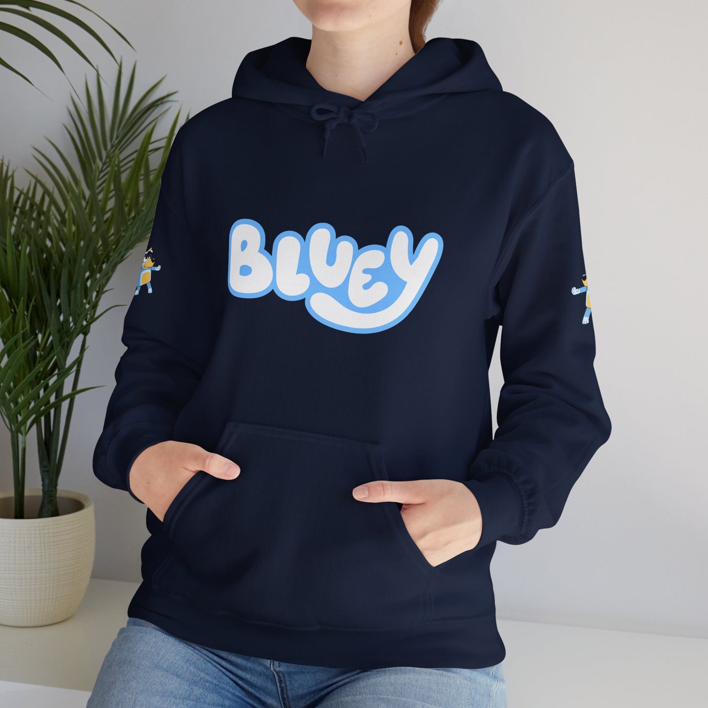 Princess Grace Bluey Unisex Heavy Blend Hoodie Cozy Cartoon Sweatshirt for Kids & Adults