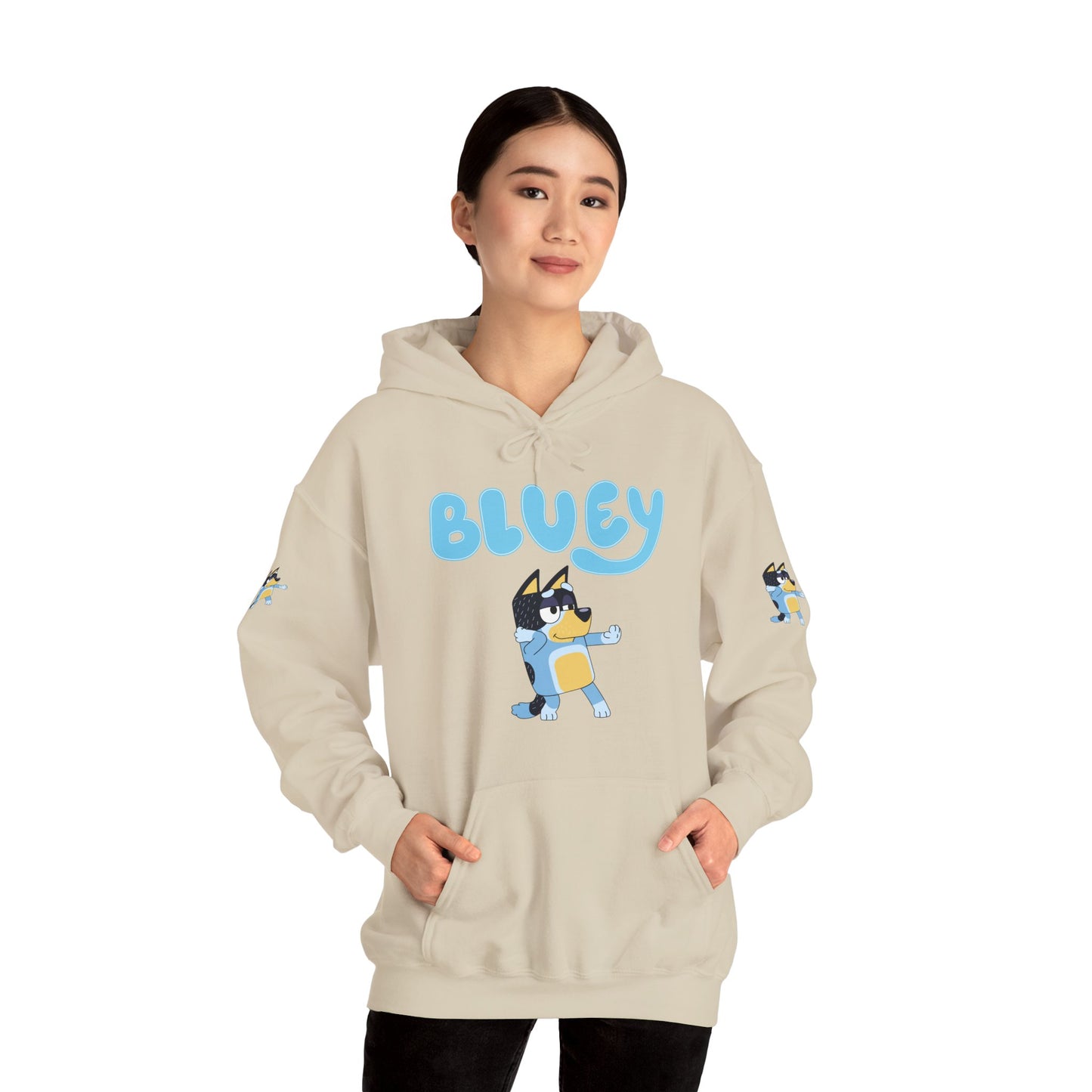 Princess Grace Cute Bluey Hoodie for Kids & Adults Unisex Heavy Blend Sweatshirt with Adorable Character Design
