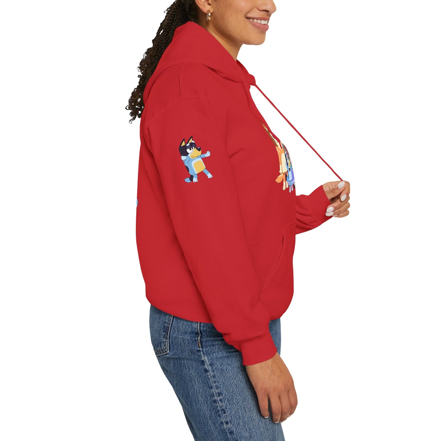 Princess Grace Bluey Fun Family Cartoon Hoodie - Unisex Heavy Blend with Playful Characters