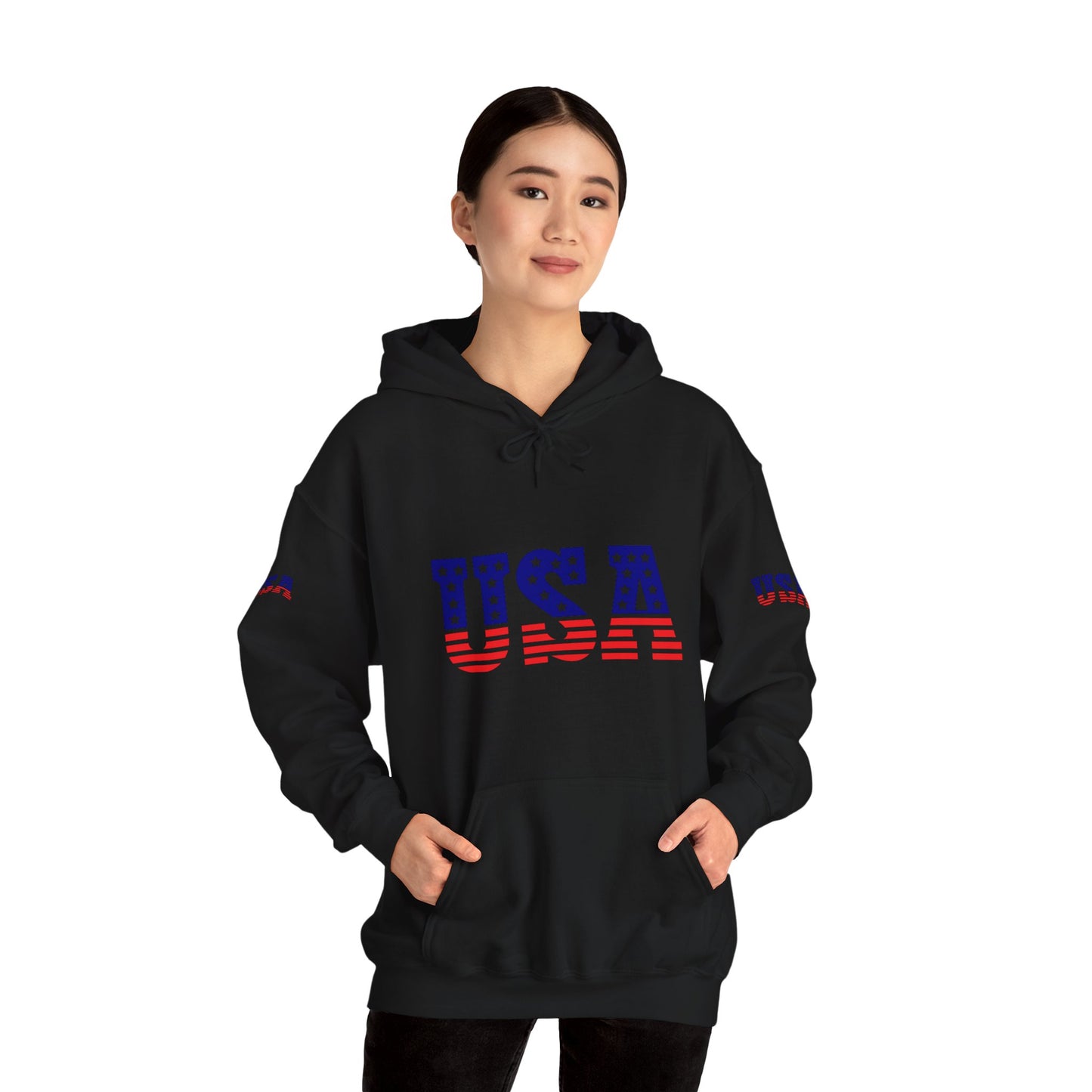 Princess Grace USA Proud Unisex Heavy Blend Hooded Sweatshirt Patriotic Eagle Design