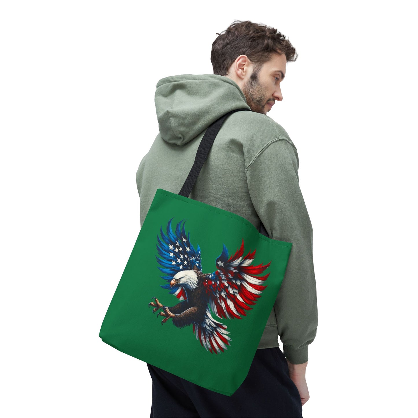 Princess Grace Patriotic Eagle Tote Bag USA Flag Design for Independence Day