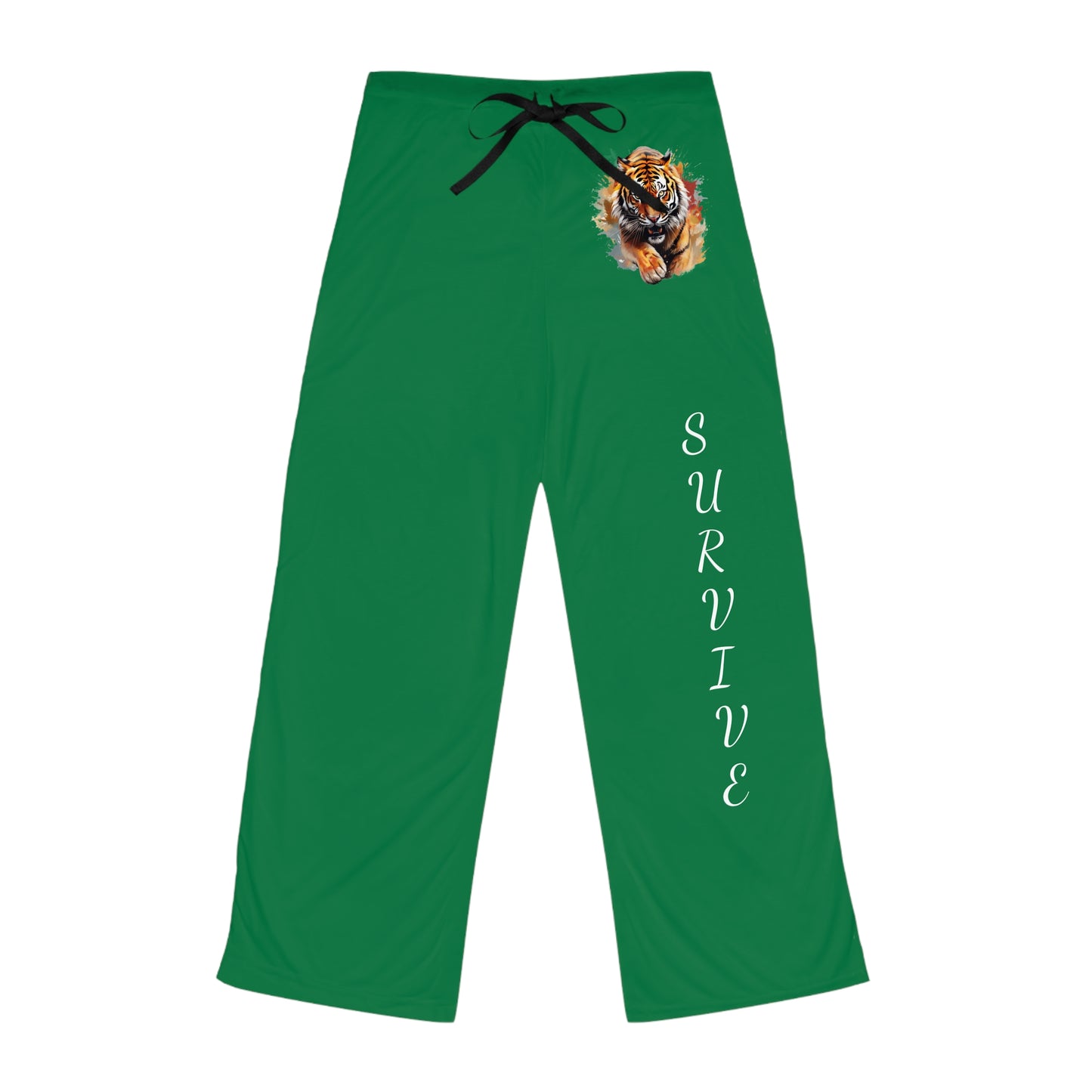 Princess Grace Survive Pajama Pants Comfortable Loungewear with Tiger Design