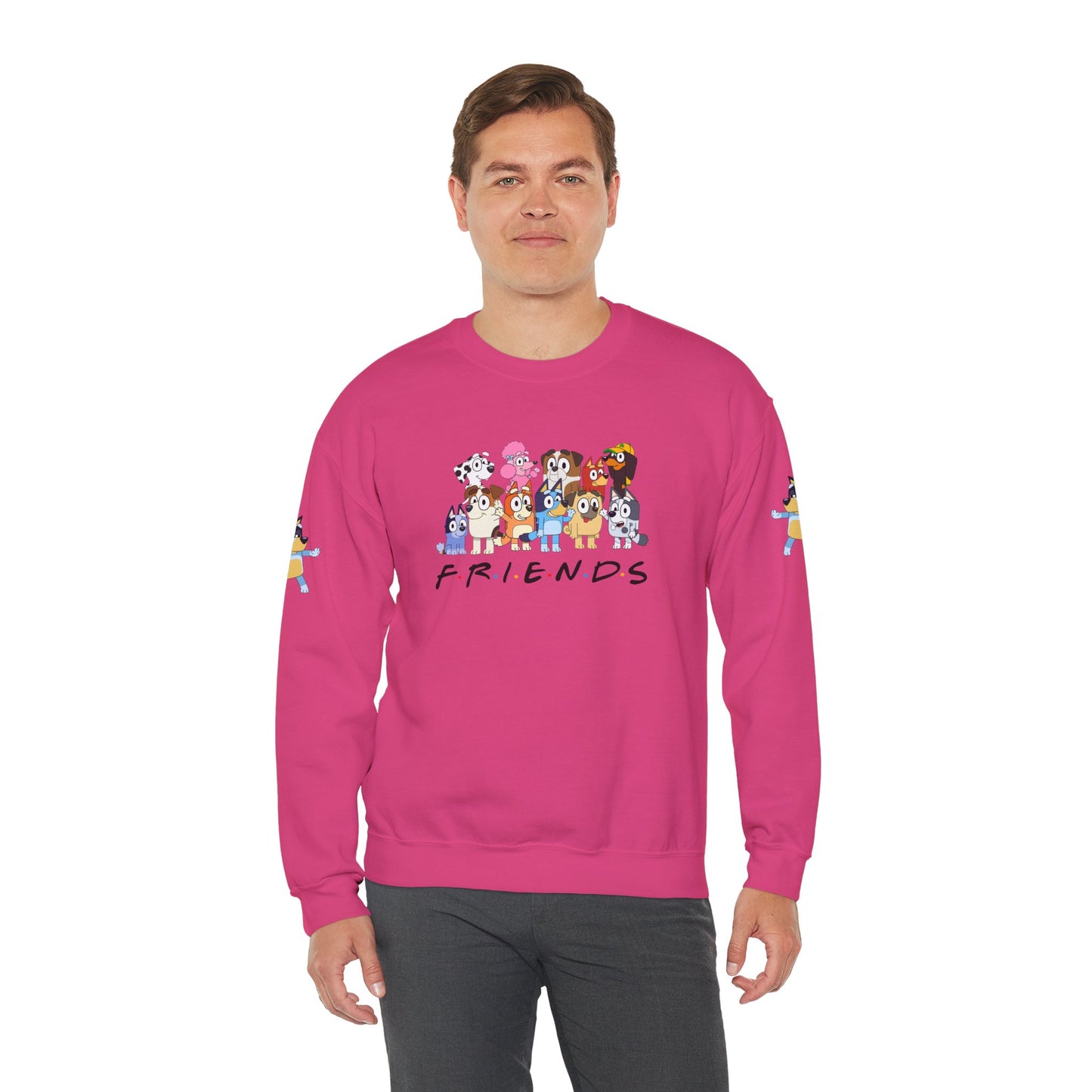 Princess Grace Bluey Friends Inspired Unisex Heavy Blend Crewneck Sweatshirt Cozy Cartoon Vibes