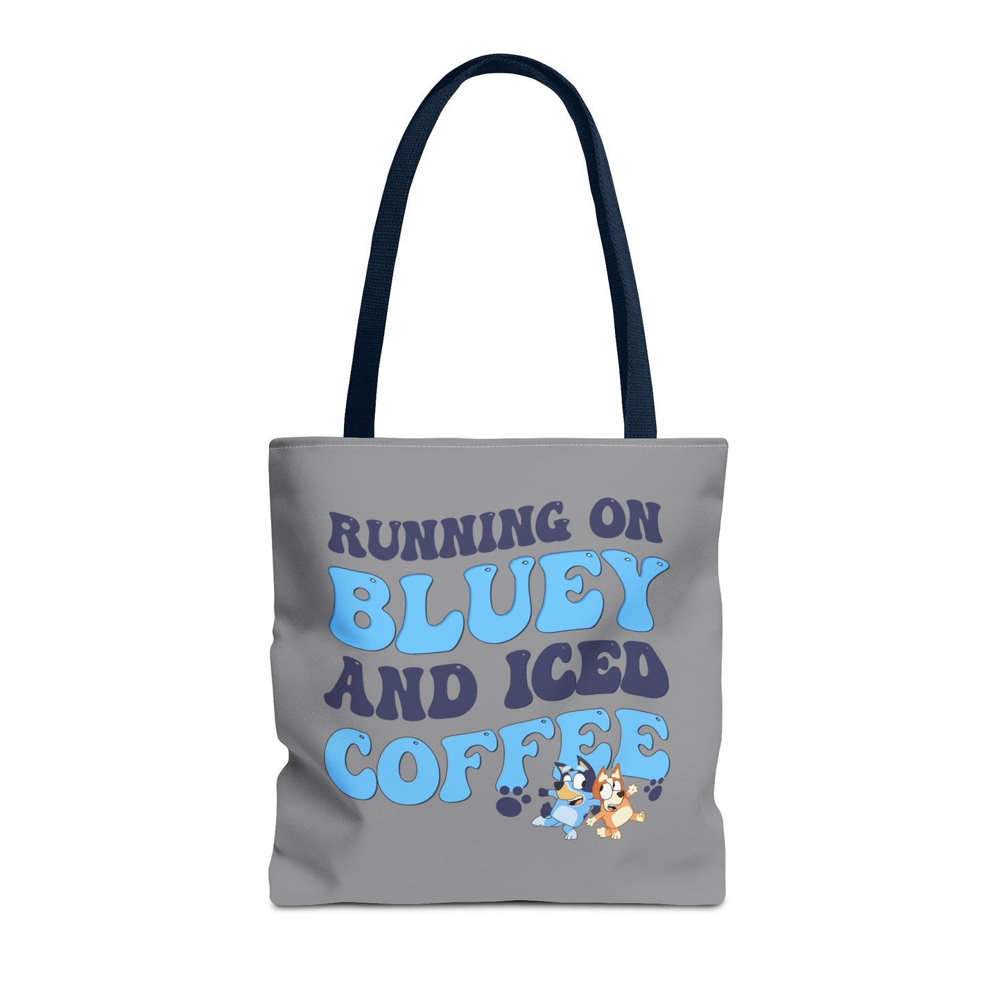 Princess Grace Running on Bluey and Iced Coffee Tote Bag Fun & Functional Everyday Bag