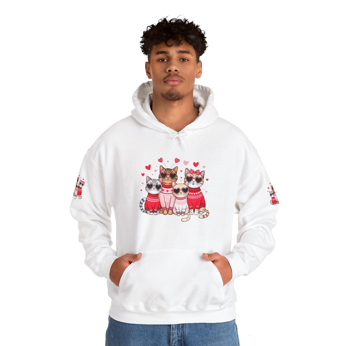 Princess Grace Cute Cat Lovers Hoodie with Heart Design