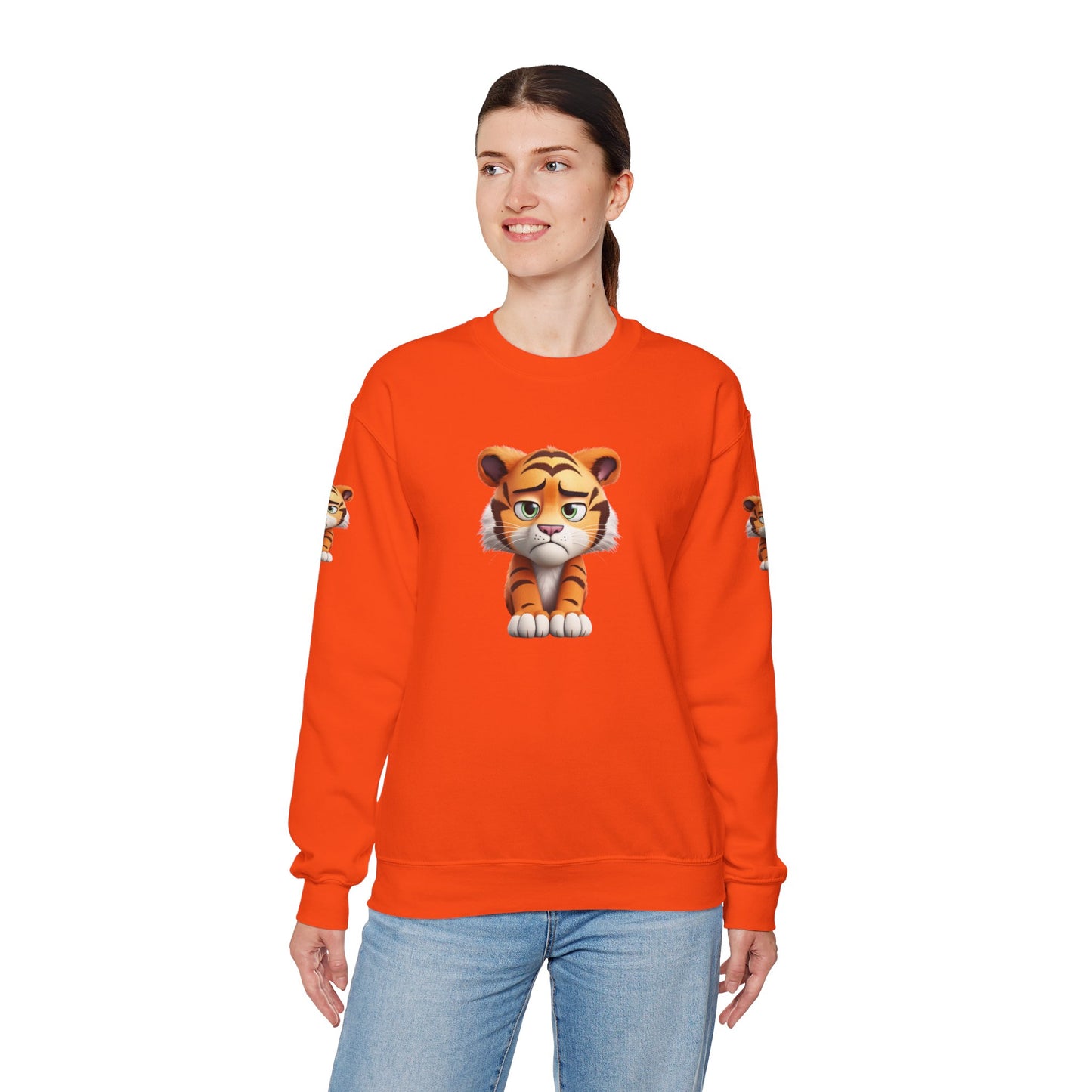 Princess Grace Cute Tiger Graphic Unisex Crewneck Sweatshirt