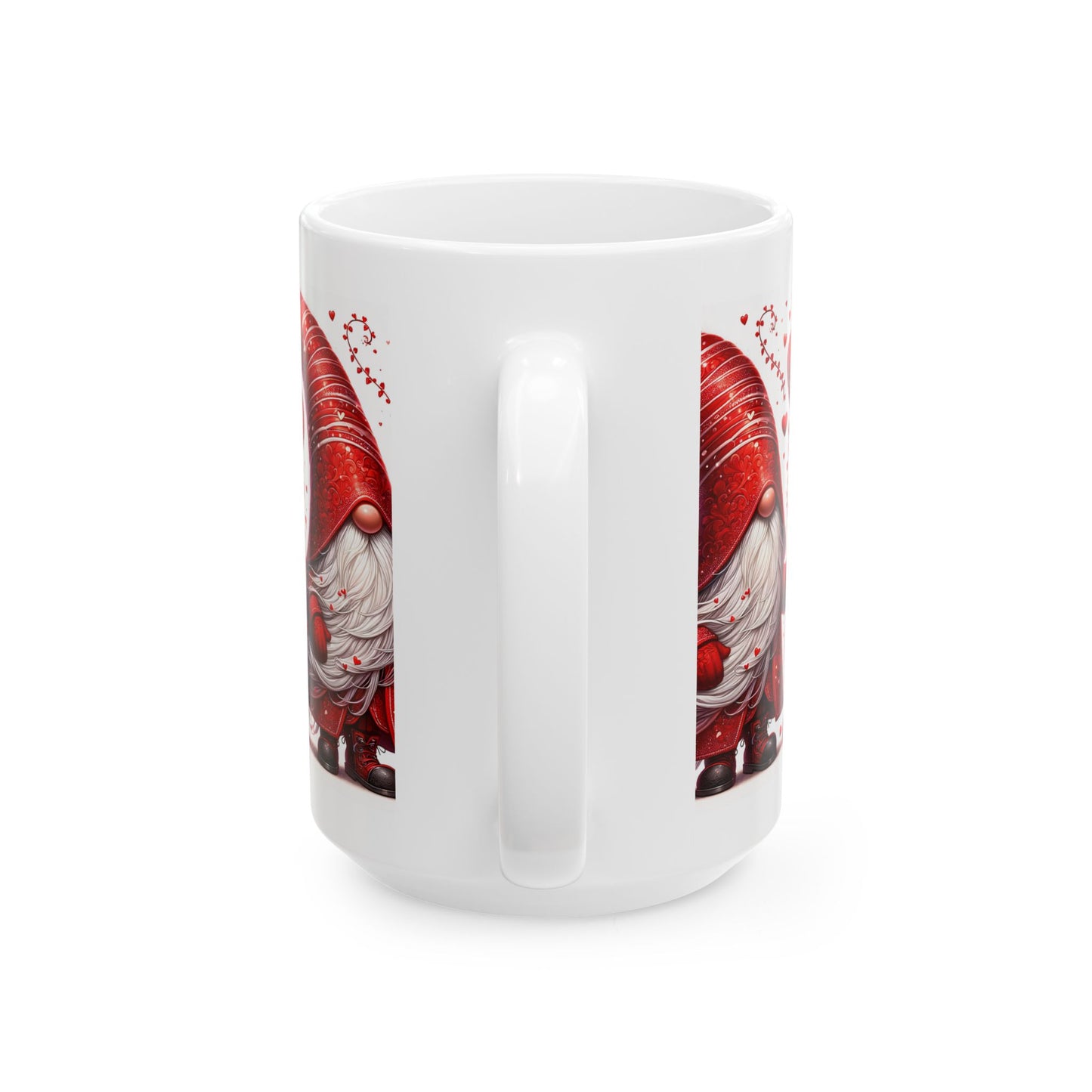 Princess Grace Whimsical Gnome Love Ceramic Mug Perfect for Valentine's Day Gift