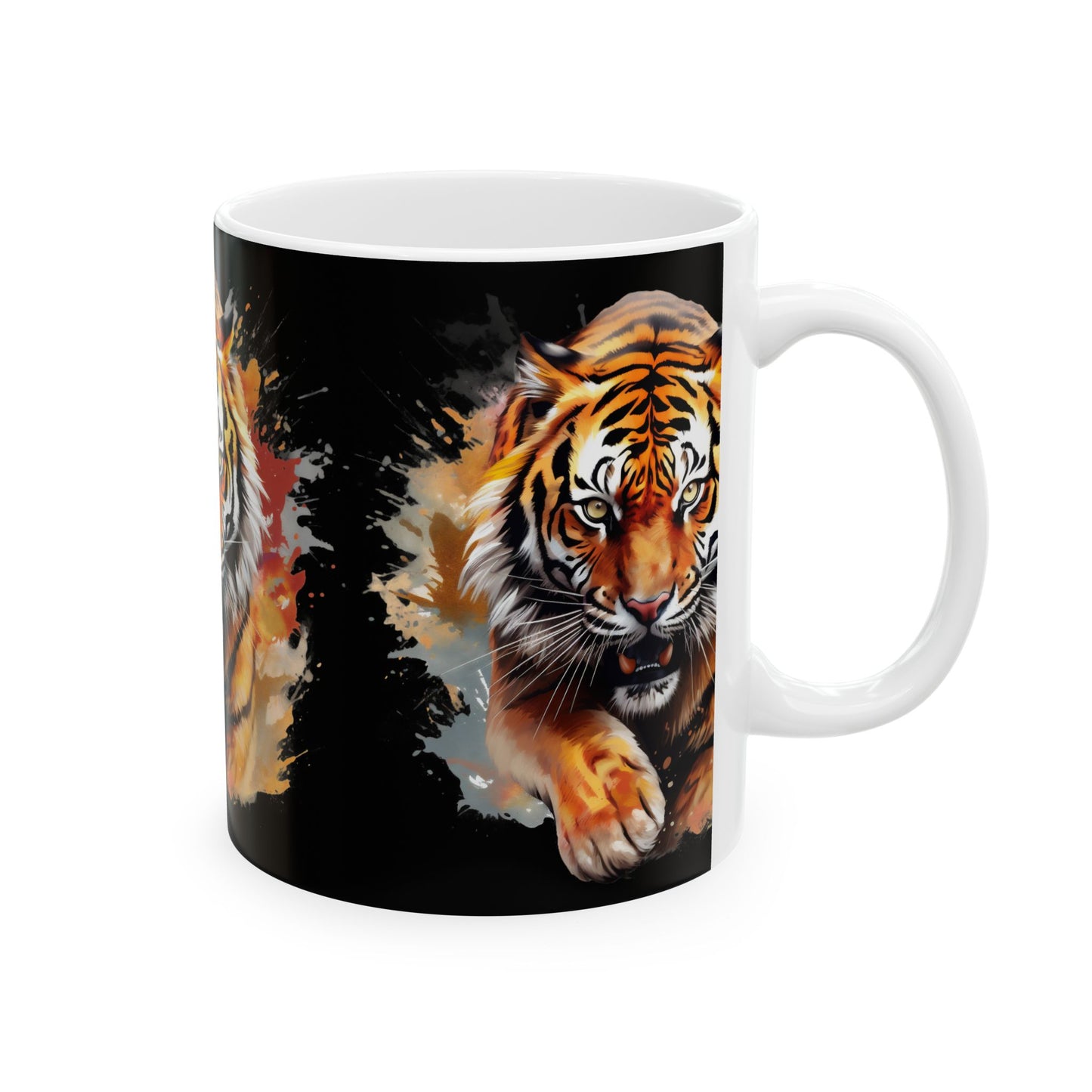 Princess Grace Majestic Tiger Ceramic Mug Perfect for Animal Lovers and Gift Givers