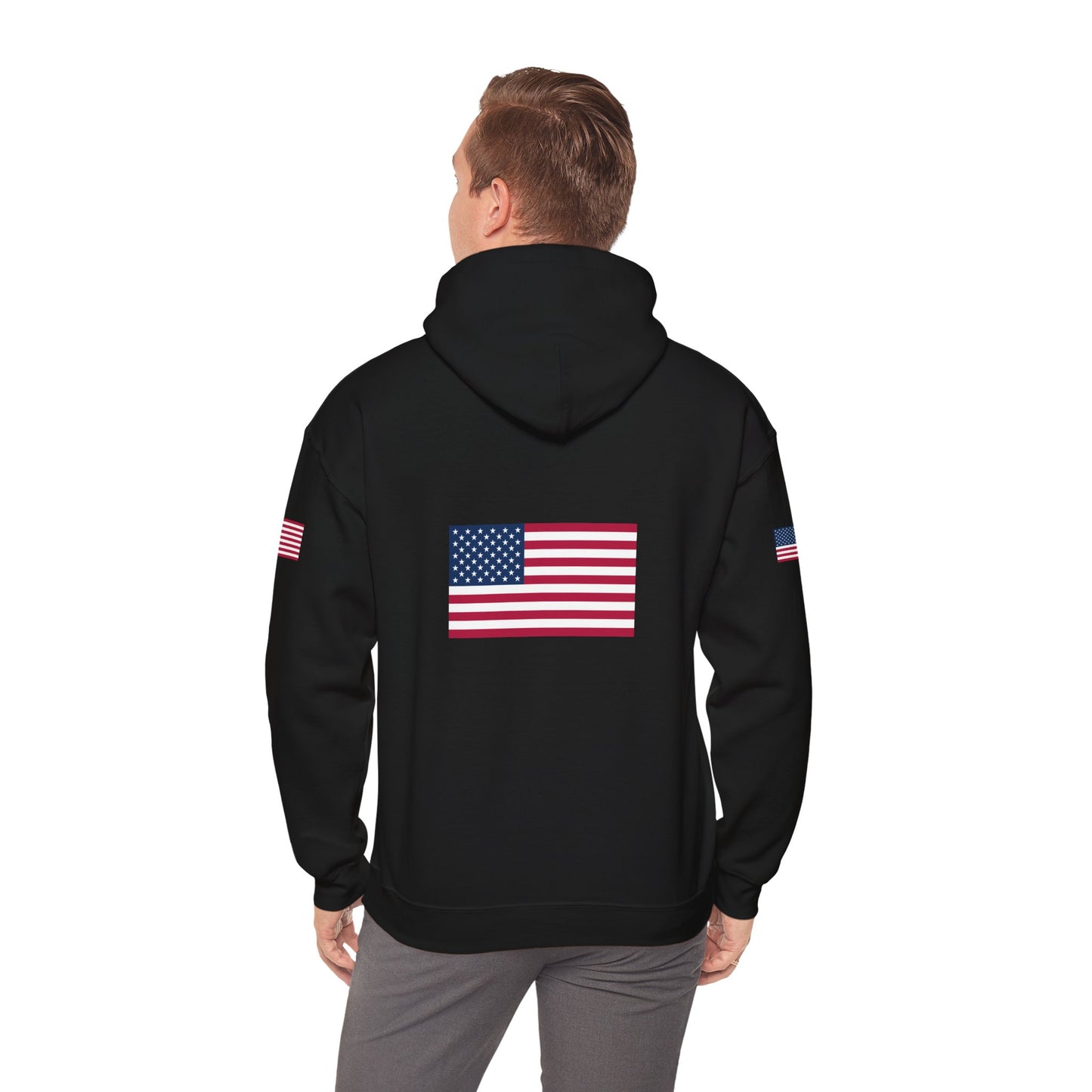 Princess Grace Patriotic American Flag Hoodie Unisex Heavy Blend Sweatshirt