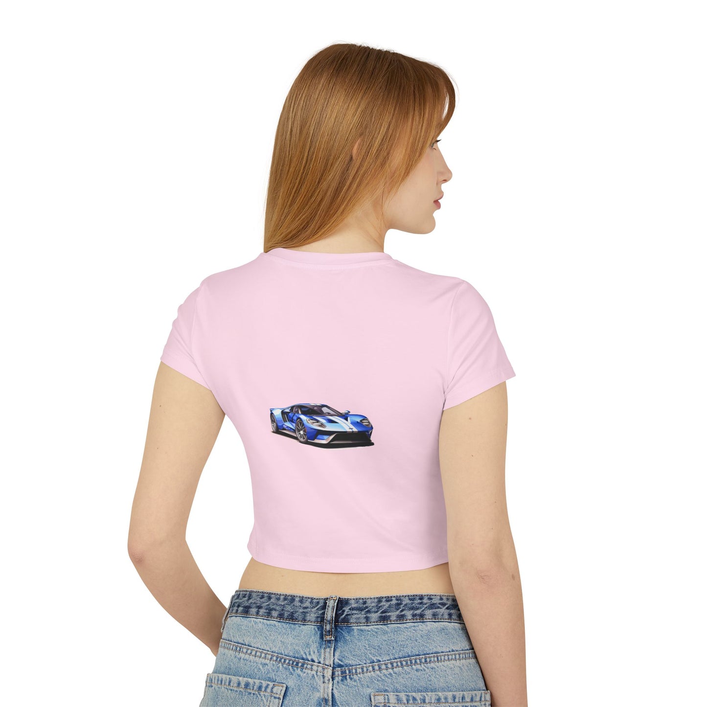 Princess Grace Hot Wheels Women's Baby Tee Cool Car Graphic Top for Automotive Enthusiasts